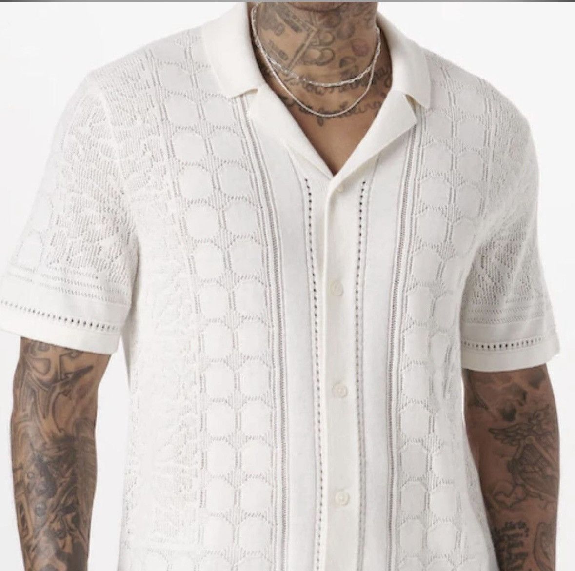 Abercrombie & Fitch Abercrombie and Fitch Textural Button-Through Sweater Polo Size US S / EU 44-46 / 1 - 3 Thumbnail