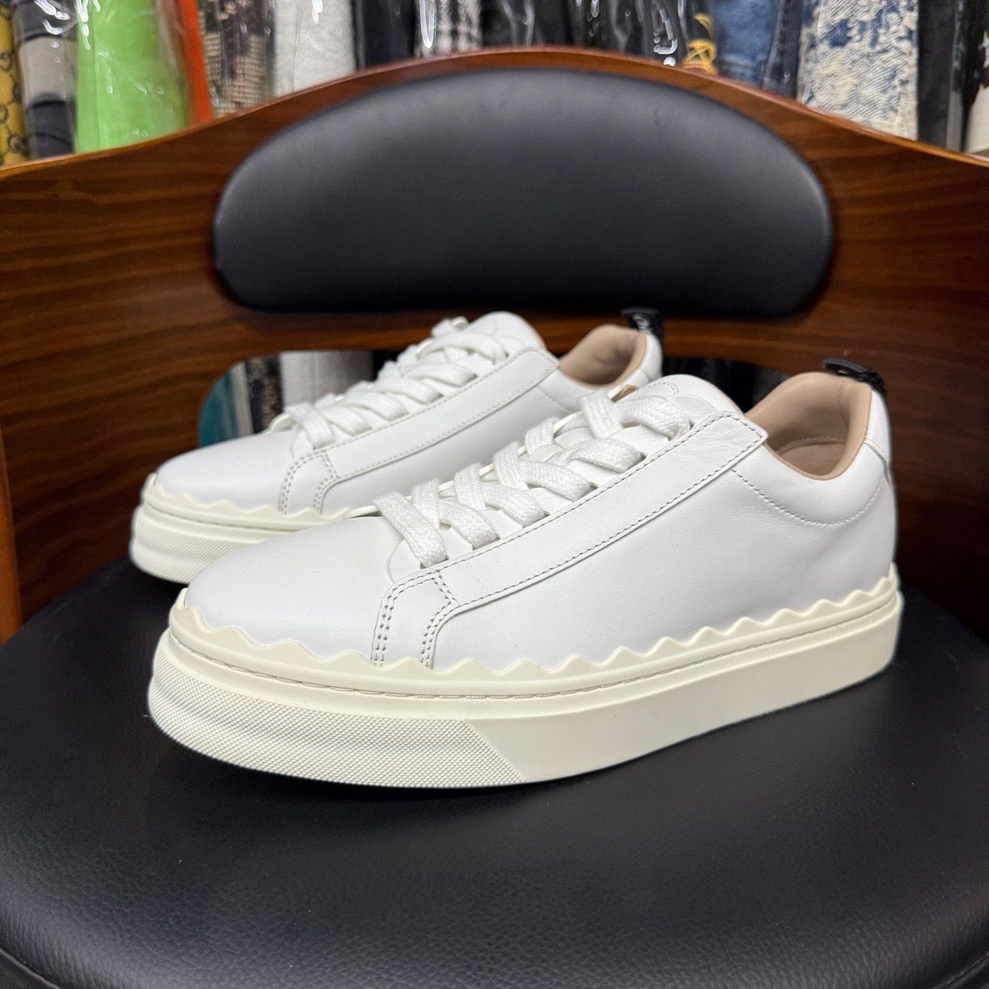 Other Other White Lowtop Sneakers 37 Women Size US 6.5 / IT 36.5 - 1 Thumbnail