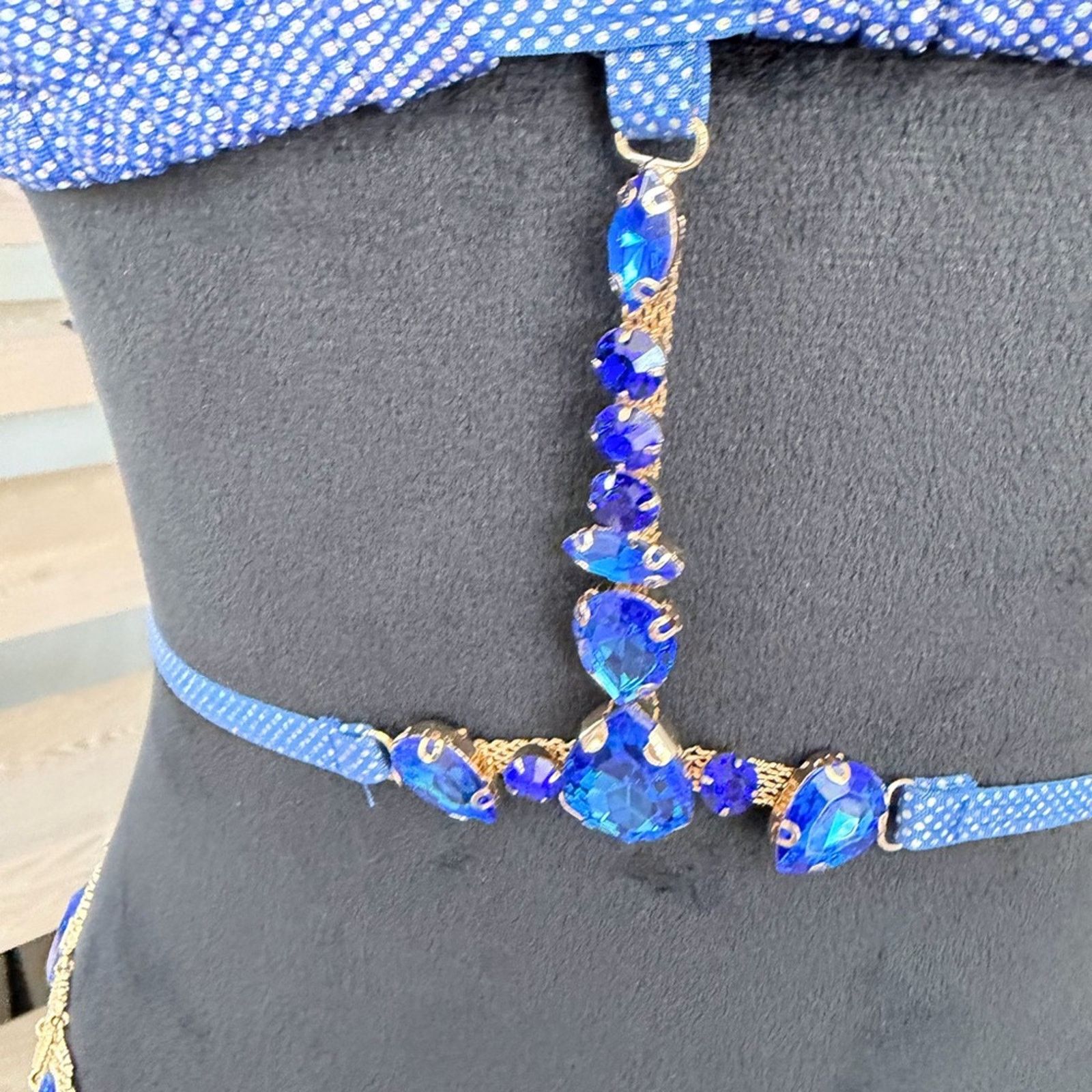 Other New Y2K Blue Swimsuit Bikini Swimwear 2 piece Set size S Size ONE SIZE - 10 Thumbnail