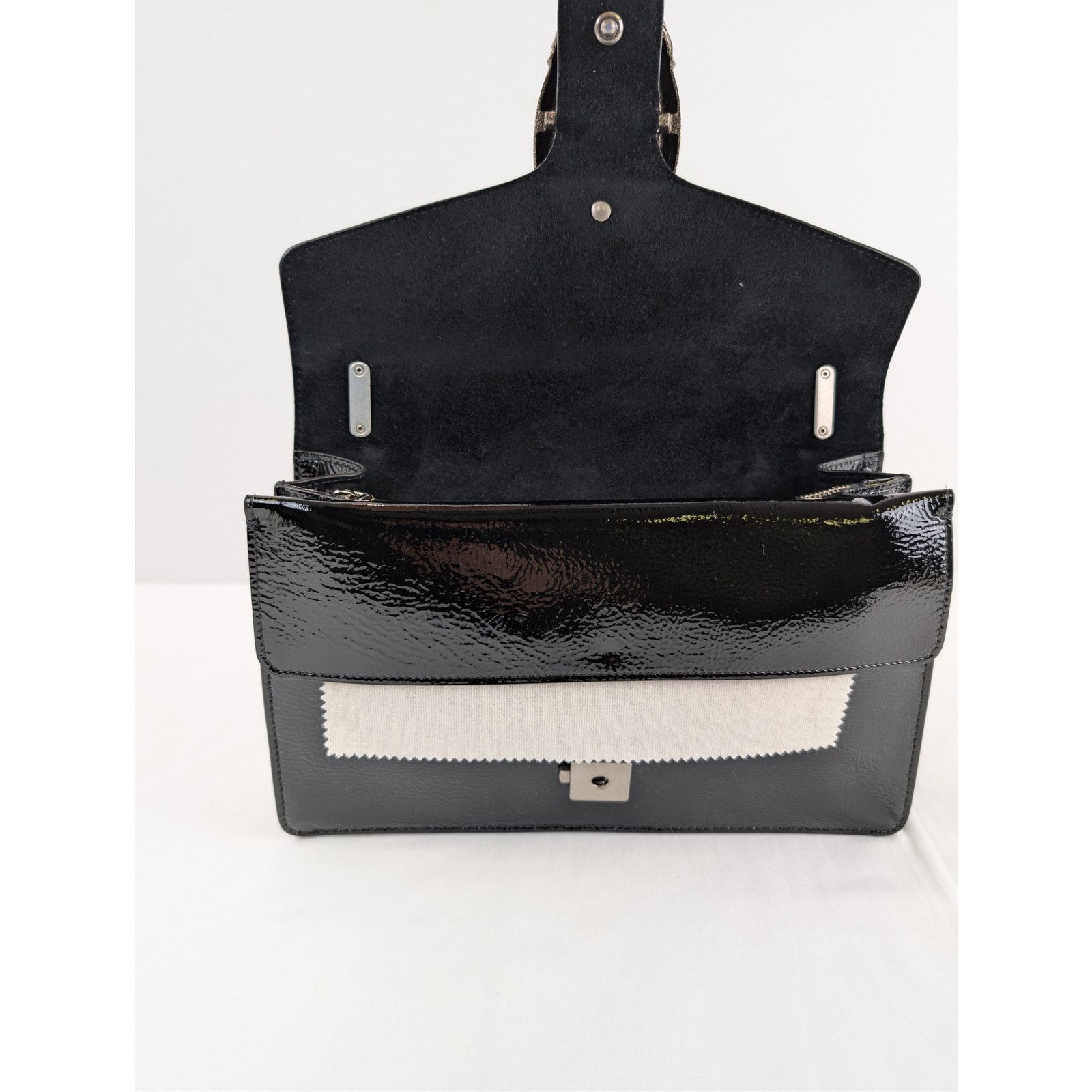 Gucci o1rshd1 Dionysus Shoulder Bag in black Patent Calf Leather Size ONE SIZE - 8 Thumbnail