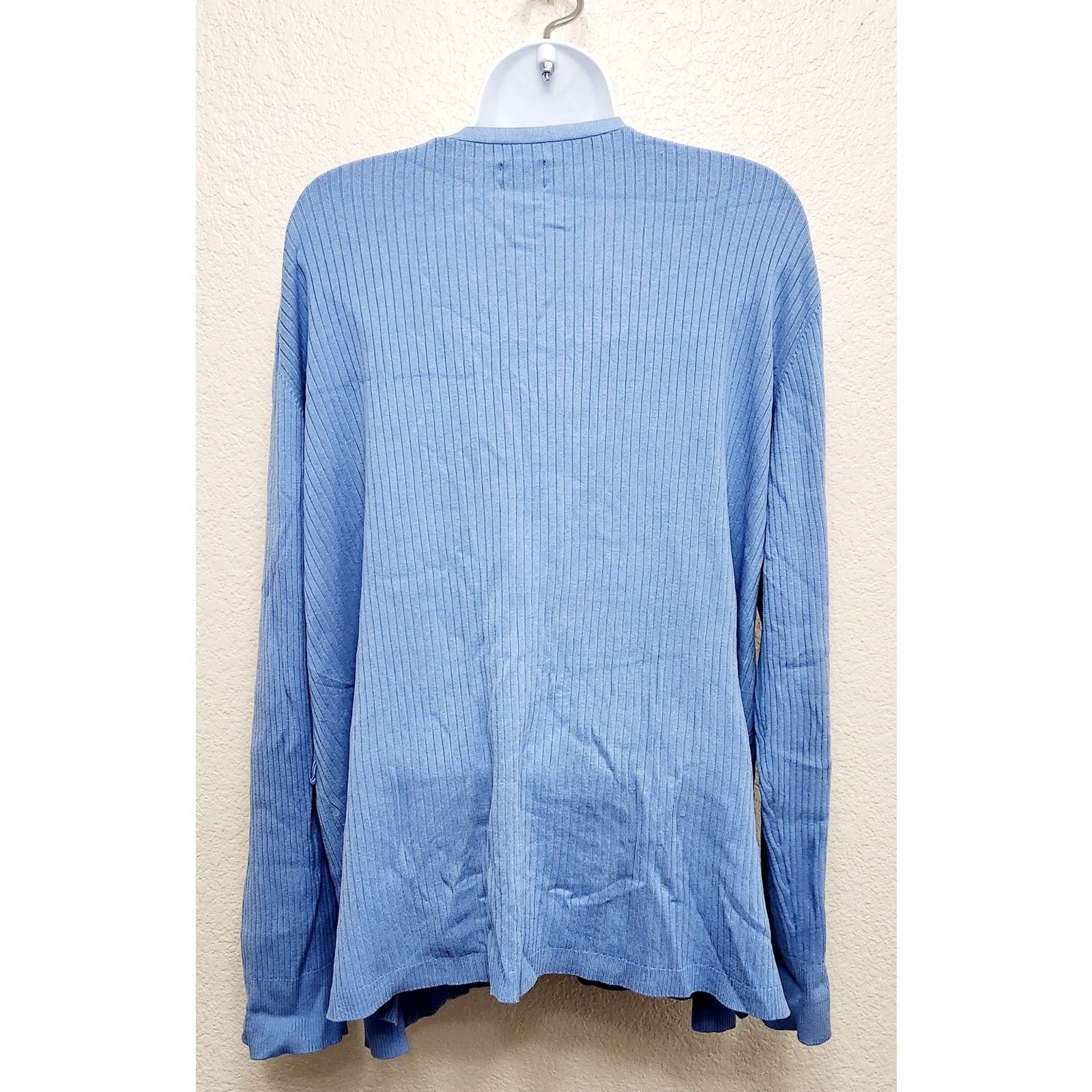 Other Chico's Blue Silk Blend Button Up Cardigan Sweater 3 XL Size XL / US 12-14 / IT 48-50 - 3 Thumbnail