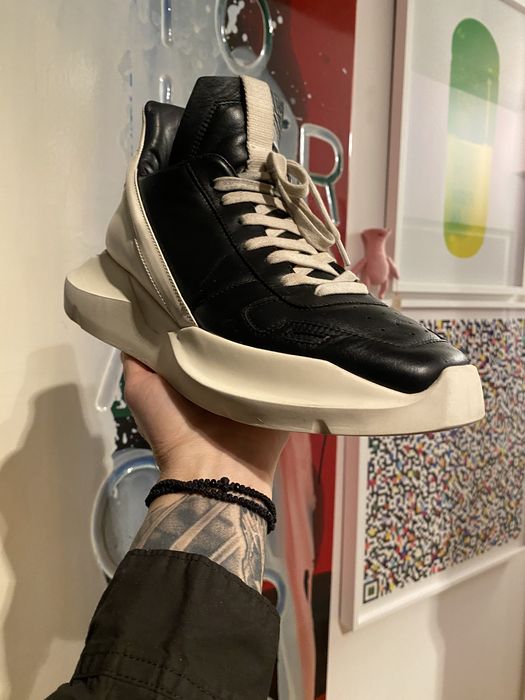 Rick Owens RICK OWENS GETH RUNNER IN BLACK AND MILK | Grailed