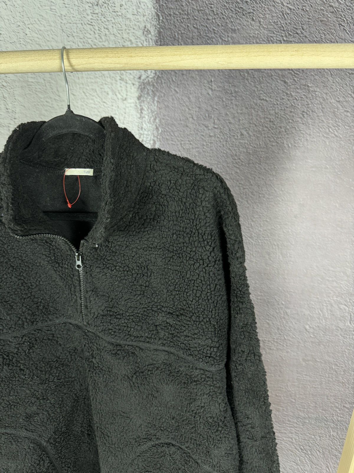 GU GU Japan Black teddy fleece half zip sweater Size US XL / EU 56 / 4 - 4 Thumbnail