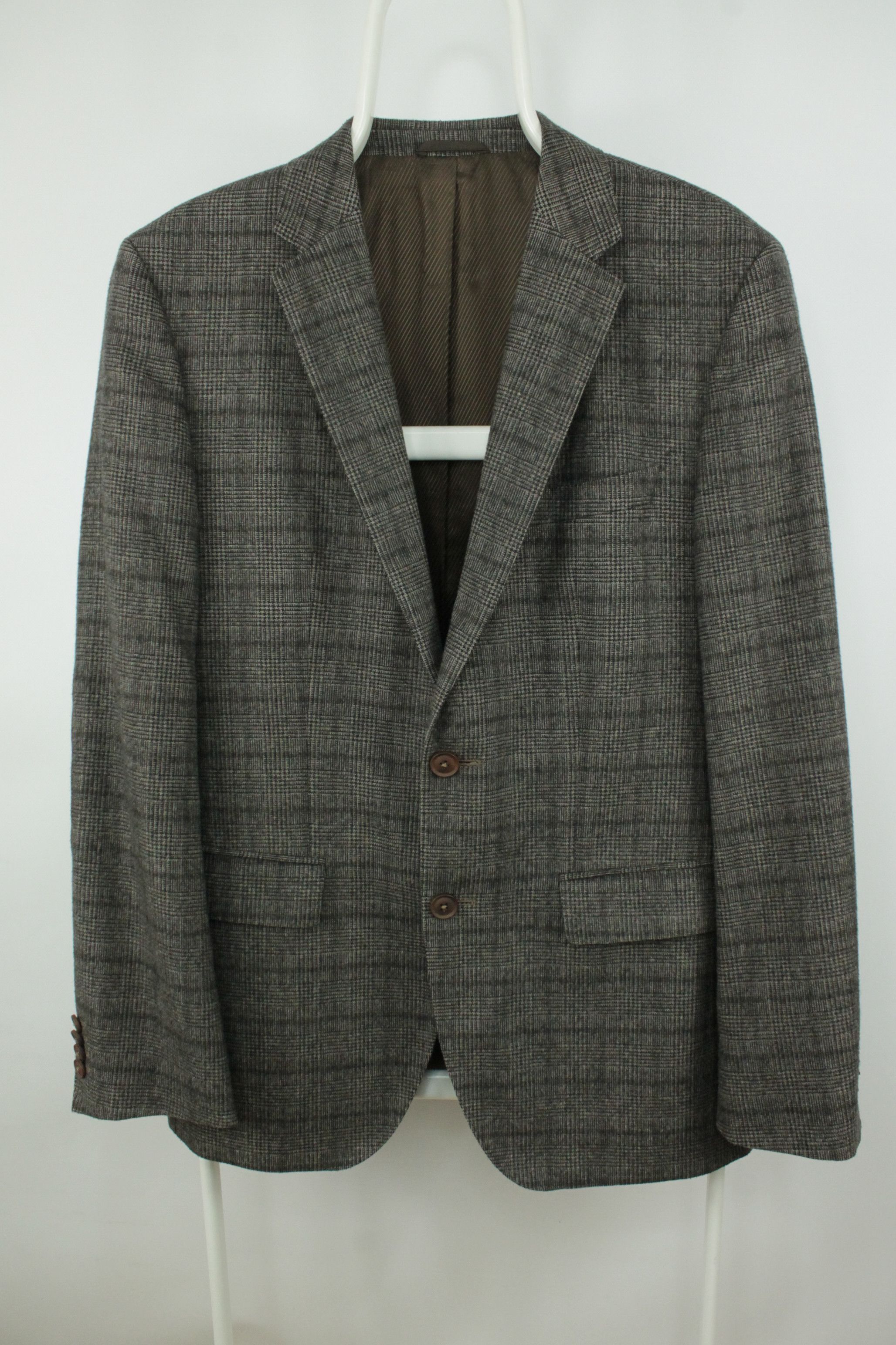 Hugo Boss Hugo Boss Flannel Wool Blend Elbow Patch Blazer Jacket Size US M / EU 48-50 / 2 - 1 Thumbnail