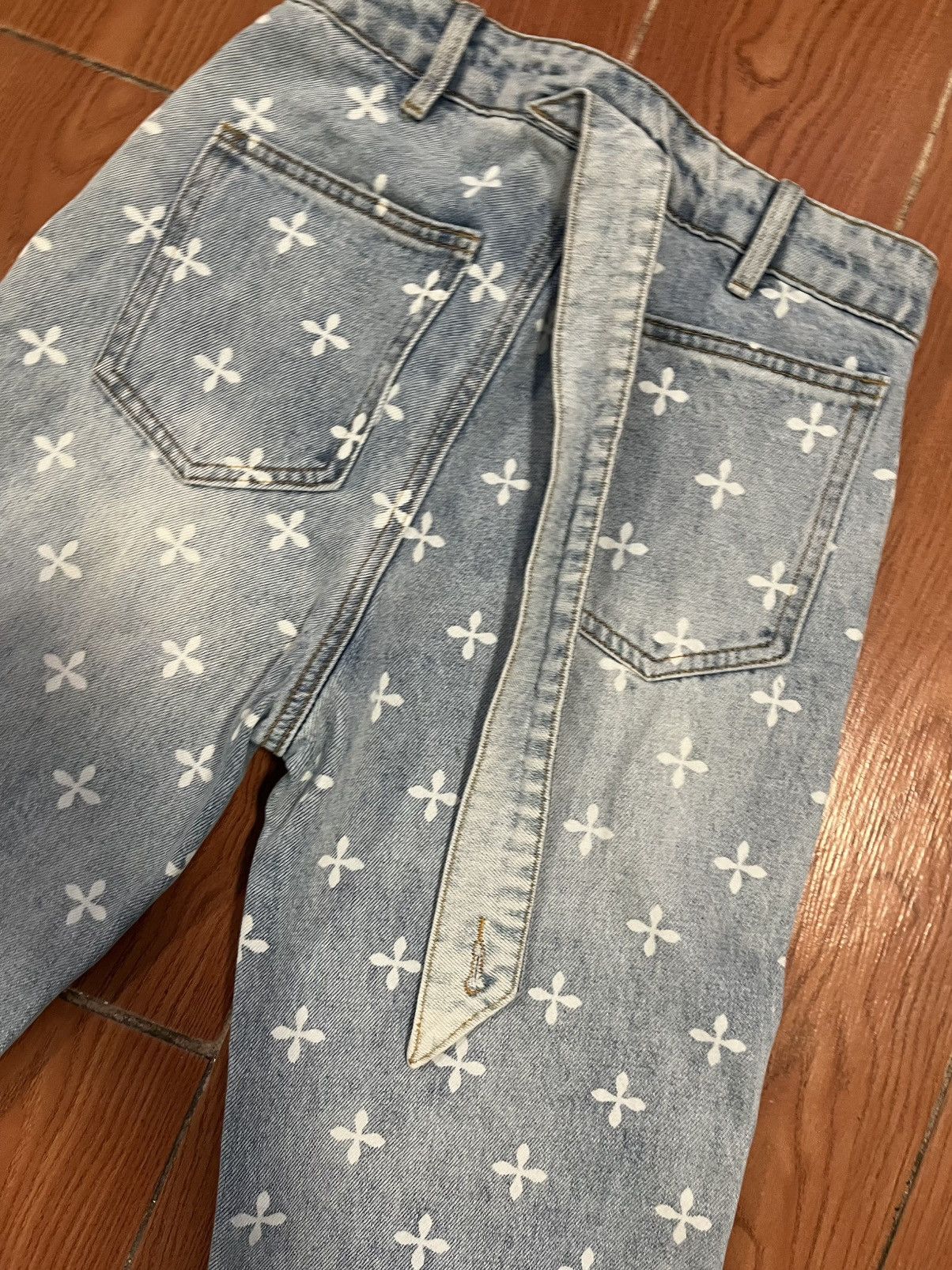 SMFK SMFK monogram LV style jeans Size 27" / US 4 / IT 40 - 5 Thumbnail