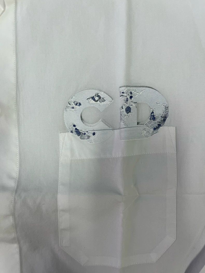 Dior Dior Crystal CD letter white long-sleeved shirt Size US XS / EU 42 / 0 - 7 Thumbnail