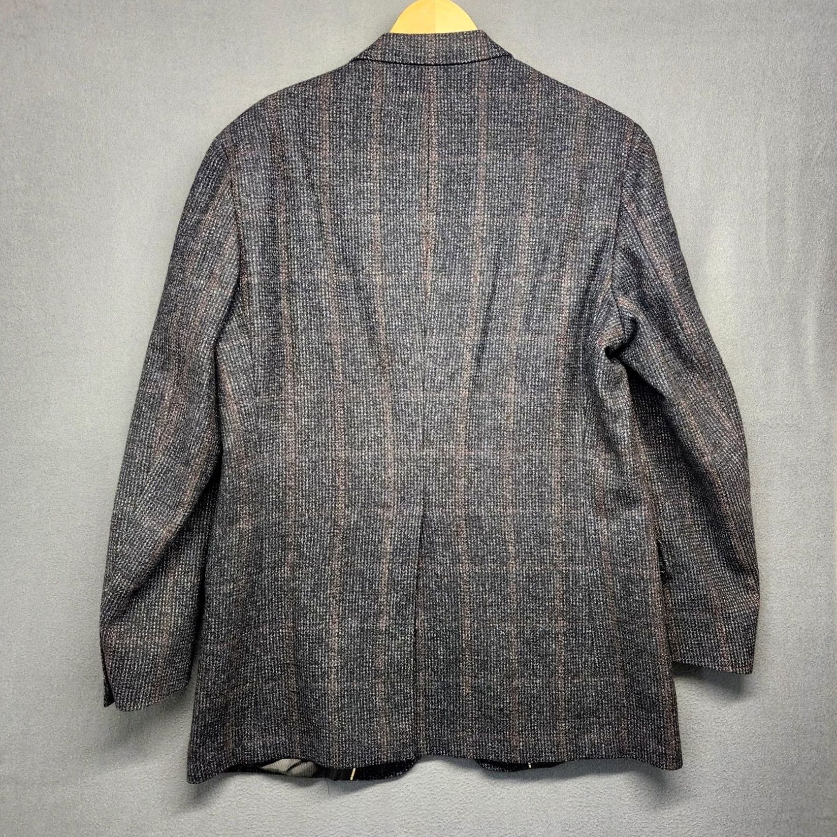 Austin Reed VINTAGE Austin Reed Mens 44R Blue Plaid Sport Coat Jacket Blazer Wool Classic Size 44R - 2 Thumbnail