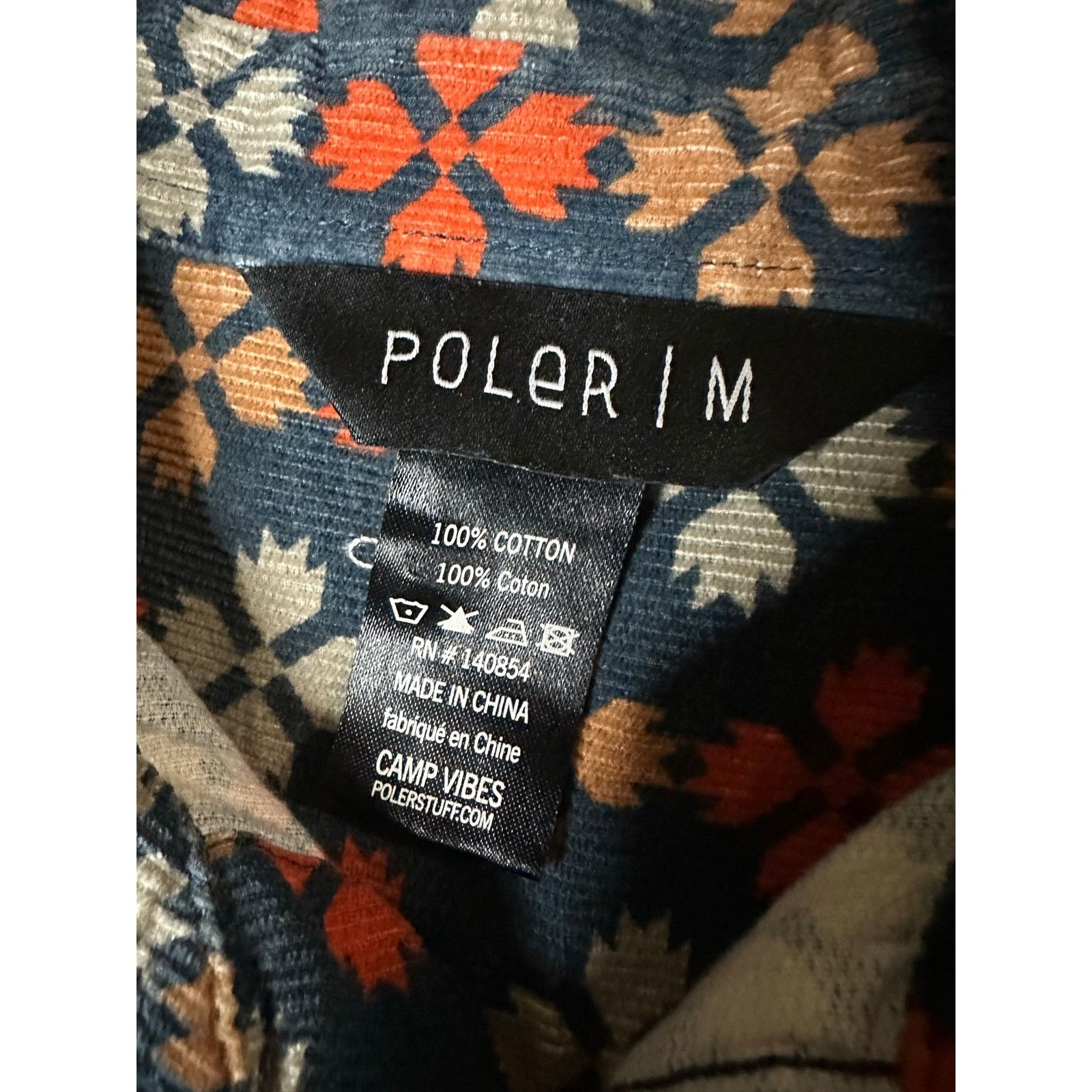 Poler Poler Corduroy Button Down Shirt Size M Bear Paw Print Camp Size US M / EU 48-50 / 2 - 2 Thumbnail