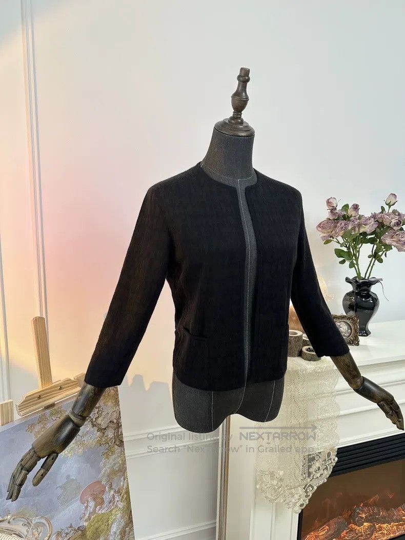 Hermes Hermes Cashmere Knit Open Front Long Sleeve Jacket - Dark Size M / US 6-8 / IT 42-44 - 6 Thumbnail