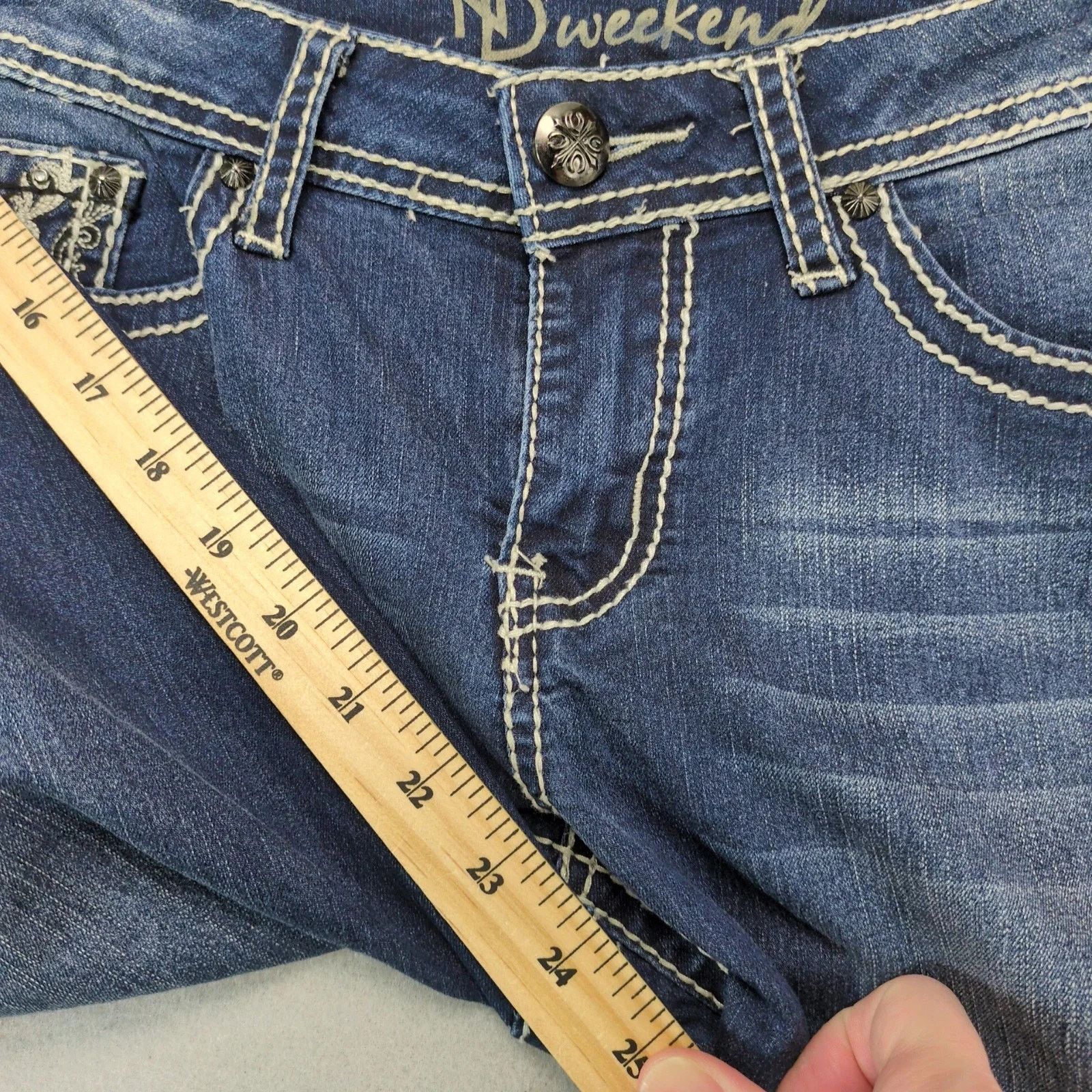 Other ND Weekend Embellished Crop Jeans Women's 6 Low Rise 30x23" Size 28" / US 6 / IT 42 - 5 Thumbnail