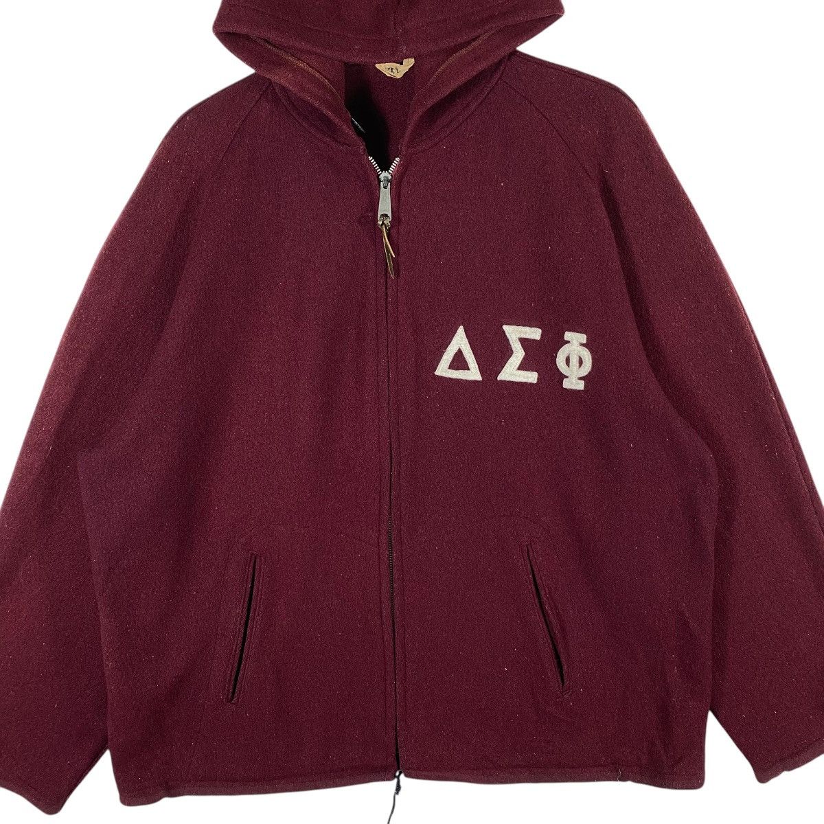 Vintage Vintage 70s Alpha Sigma Phi Wool Zipper Hoodie XL Size Size US XL / EU 56 / 4 - 4 Thumbnail