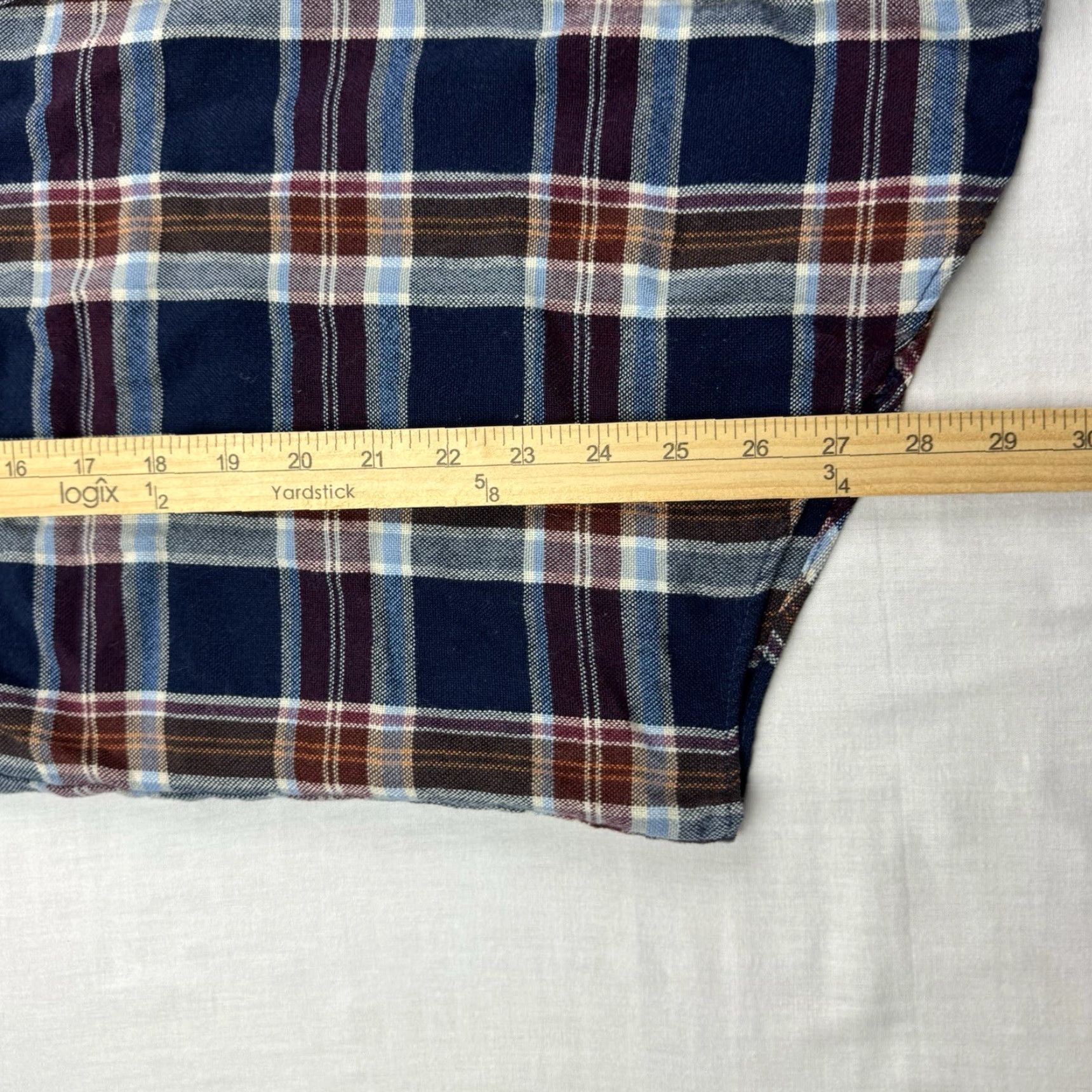 Sears VINTAGE Sears Flannel Shirt Adult XL Tall Plaid 1980s Hipster Blue Long Sleeve Button-Up Mens XLT Size US XL / EU 56 / 4 - 6 Thumbnail