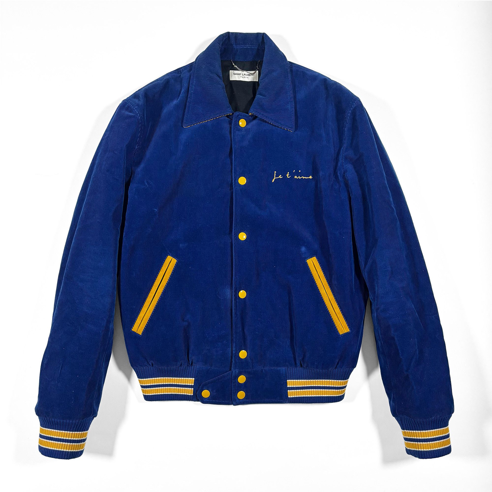 Saint Laurent Teddy Jacket Je T'aime Blue