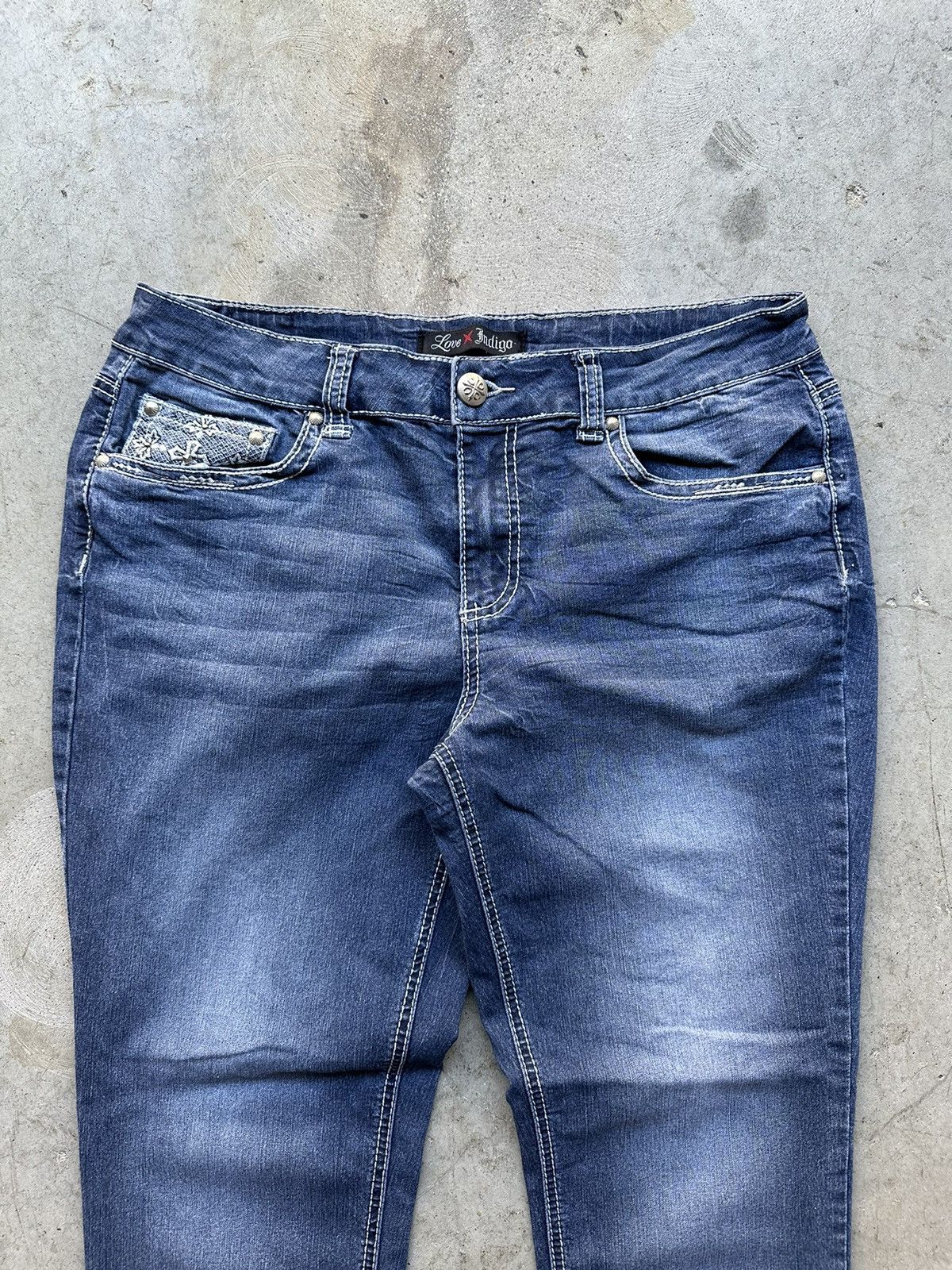 True Religion Y2K Vintage Love Indigo denim jeans Size 36" / US 14 / IT 50 - 4 Thumbnail
