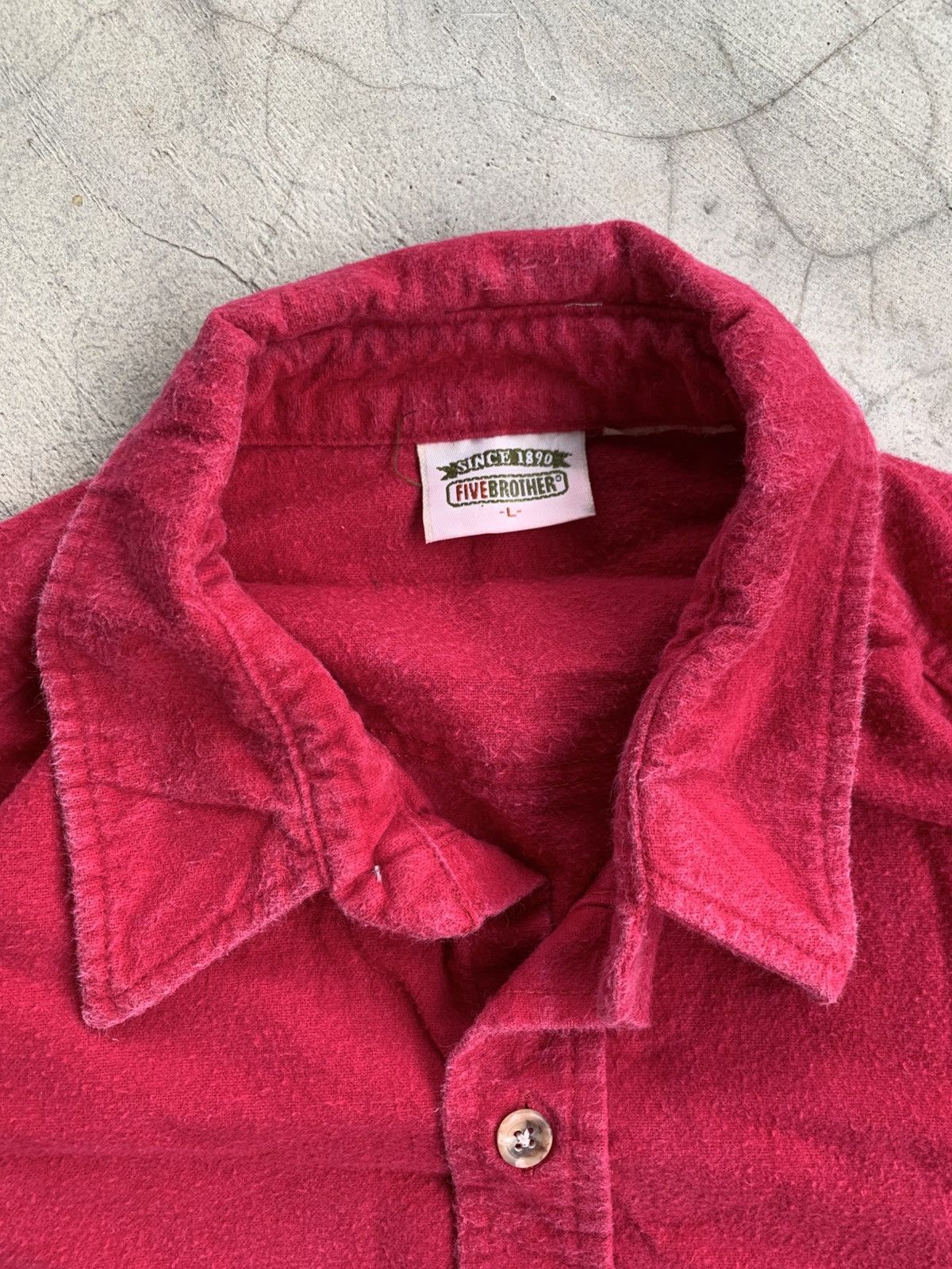 Vintage Cropped button up shirt double pocket fivebrother boxy Size US L / EU 52-54 / 3 - 6 Thumbnail