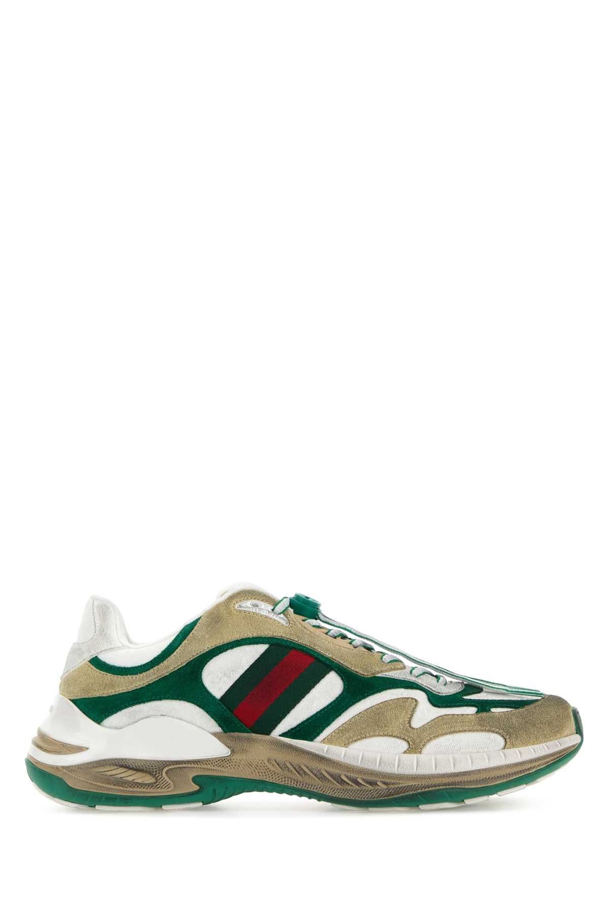 Gucci Multicolor Gg Fabric And Suede Sneakers Size US 9 / EU 42 - 1 Thumbnail