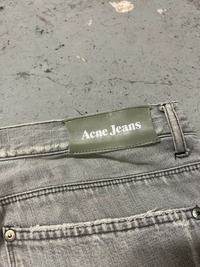 Acne Studios 2000s Acne Studios Max Clay Grey Slim Riped Denim Jeans Size US 32 / EU 48 - 10 Thumbnail