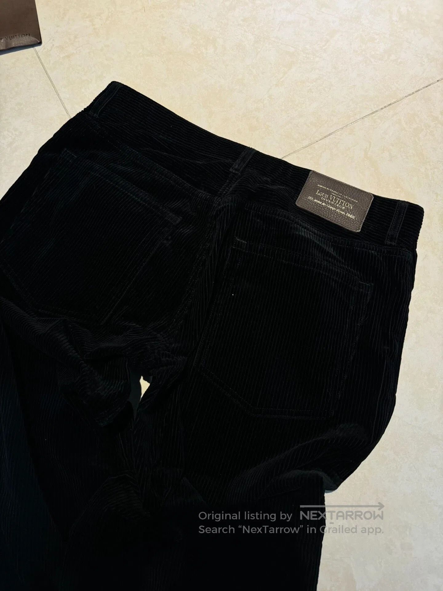 Louis Vuitton Louis Vuitton Black Corduroy Wide. Size US 40 / EU 56 - 2 Thumbnail