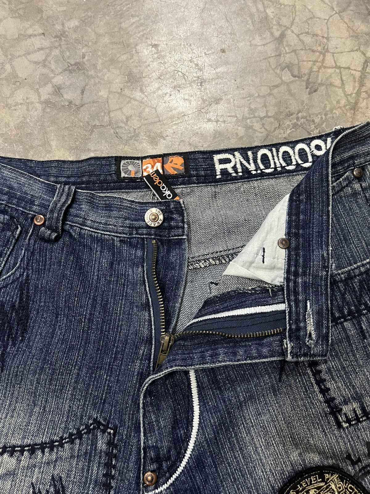 Akademiks akdemiks baggy patchwork shashiko boro denim Size US 34 / EU 50 - 6 Thumbnail