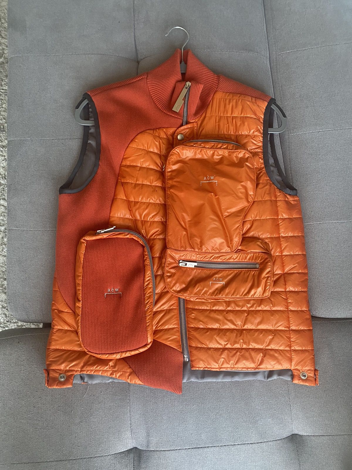 A-COLD-WALL* A Cold Wall Orange Asymmetrical Vest Size US S / EU 44-46 / 1 - 1 Thumbnail