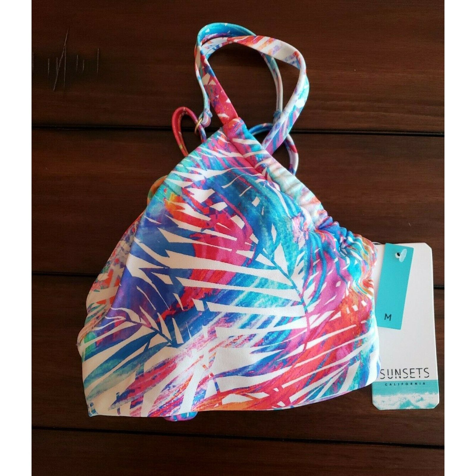 SUNSEA Sunsets Island Heat Wrap Bikini Top Top Women's Swimwear M Size M / US 6-8 / IT 42-44 - 6 Thumbnail