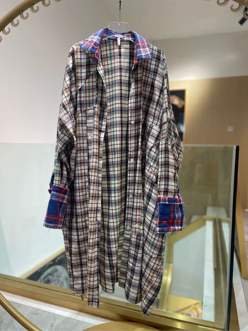 Loewe LOEWE Colorful plaid shirt overcoat Size XS / US 0-2 / IT 36-38 - 1 Thumbnail