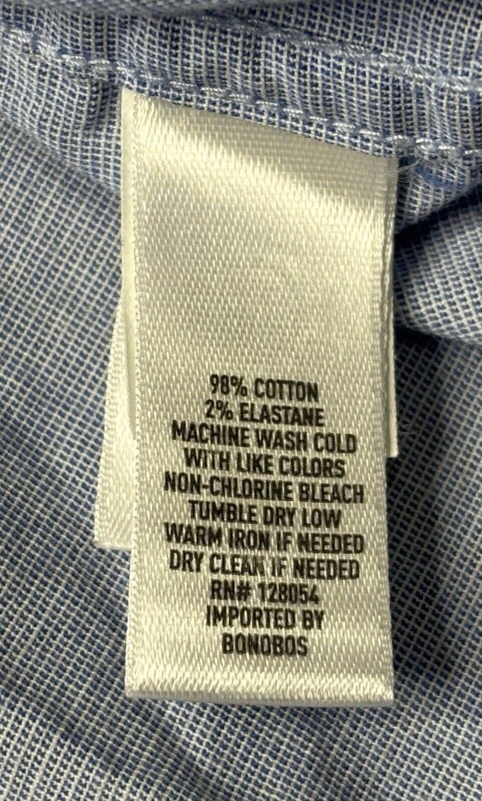 Bonobos Bonobos Dress Shirt Men's Medium Stretch Standard Fit Cotton Size US M / EU 48-50 / 2 - 8 Thumbnail