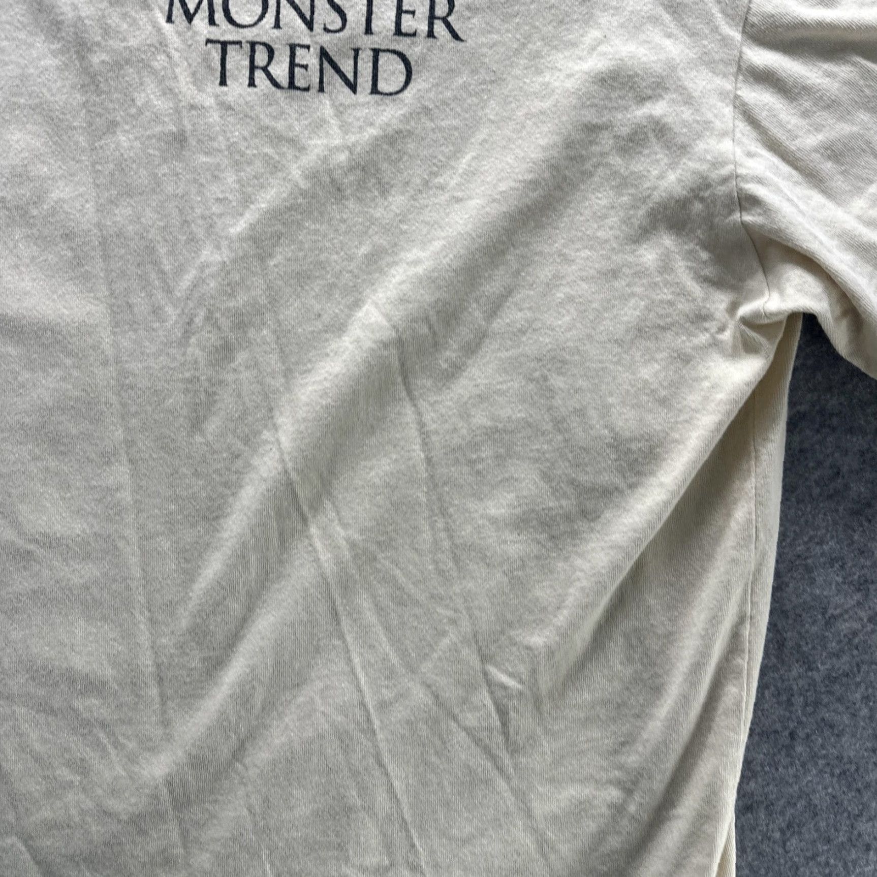 Vintage Monster Trend Shirt Mens XL Beige Graphic Print Swimmer Back Casual Streetwear Size US XL / EU 56 / 4 - 6 Thumbnail
