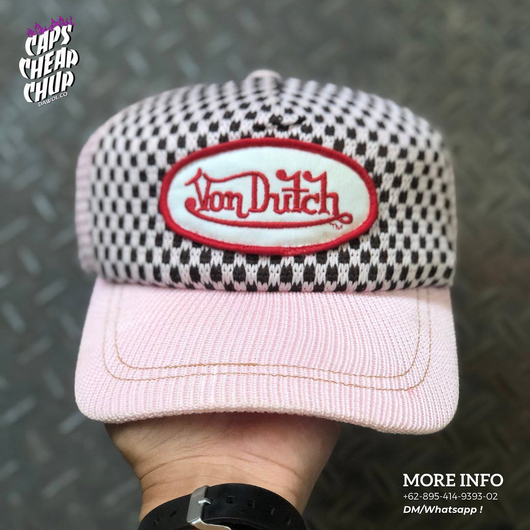 Von Dutch 🚫 SOLD 🚫 Vondutch Checkerboard Knitwear Trucker Hat Size ONE SIZE - 1 Thumbnail