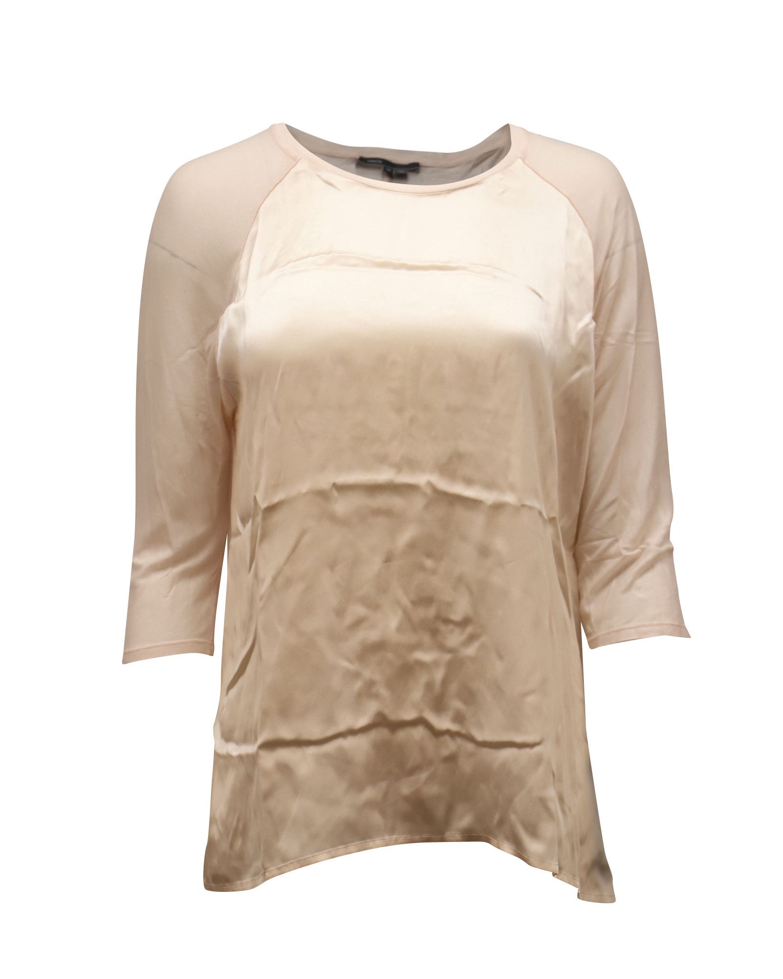 Vince Vince Sheer Sleeve Blouse in Pink Silk Size XS / US 0-2 / IT 36-38 - 1 Thumbnail