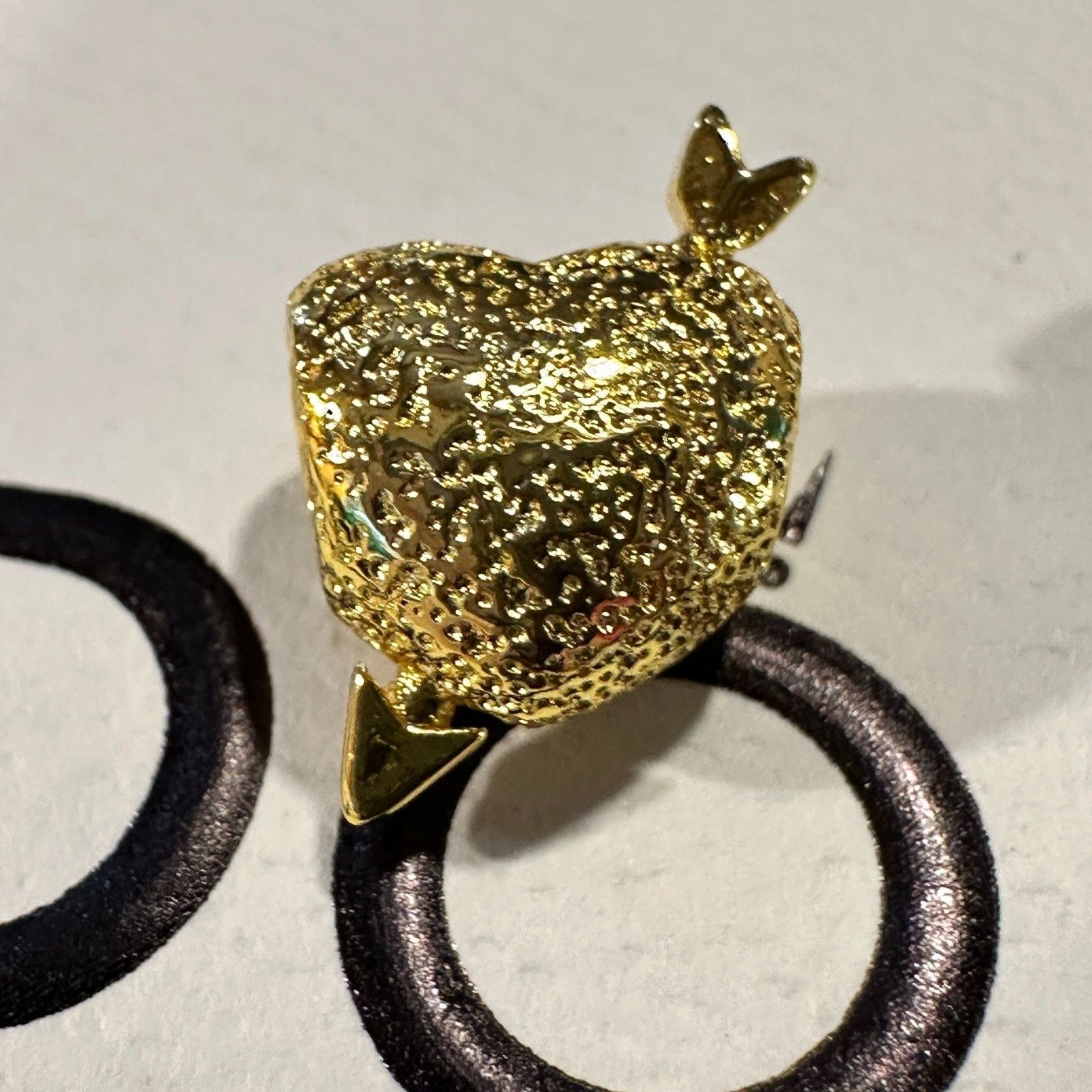 pandora Authentic PANDORA Gold Plated Cupid Heart Charm Valentine # Size ONE SIZE - 3 Thumbnail