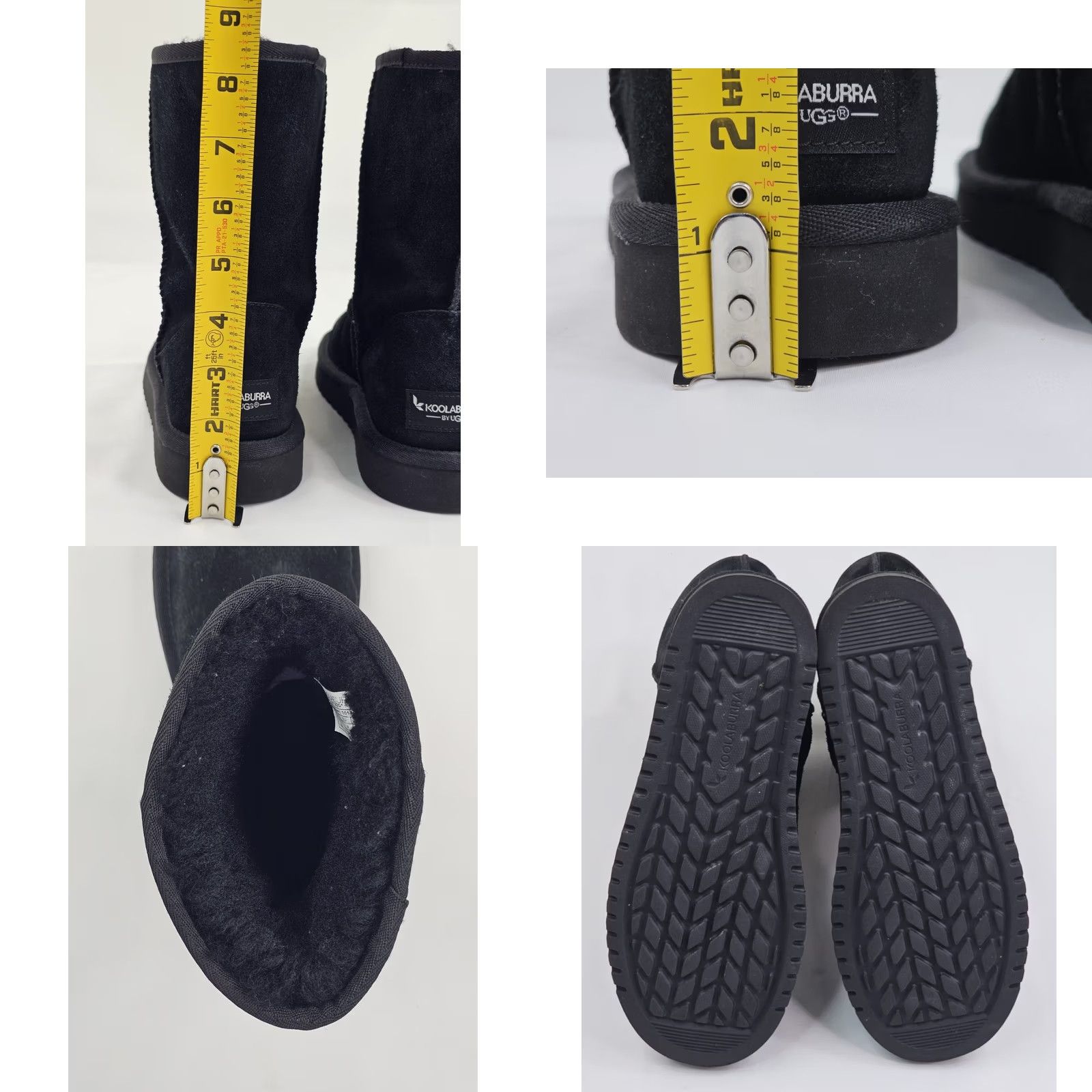 Vintage Koolaburra By UGG Koola Classic Boots Women 7 Black Suede Sherpa Lined 1017090 Size US 7 / IT 37 - 8 Thumbnail