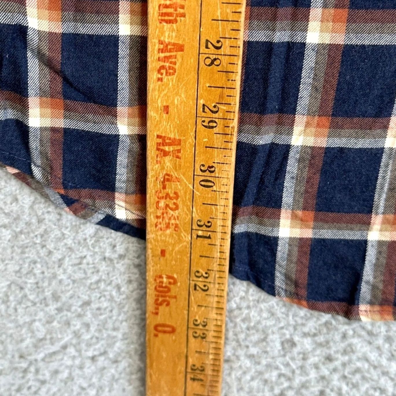 Patagonia Patagonia Shirt Mens XL Navy Orange Plaid Button Up Long Sleeve Crewneck? Size US XL / EU 56 / 4 - 7 Thumbnail