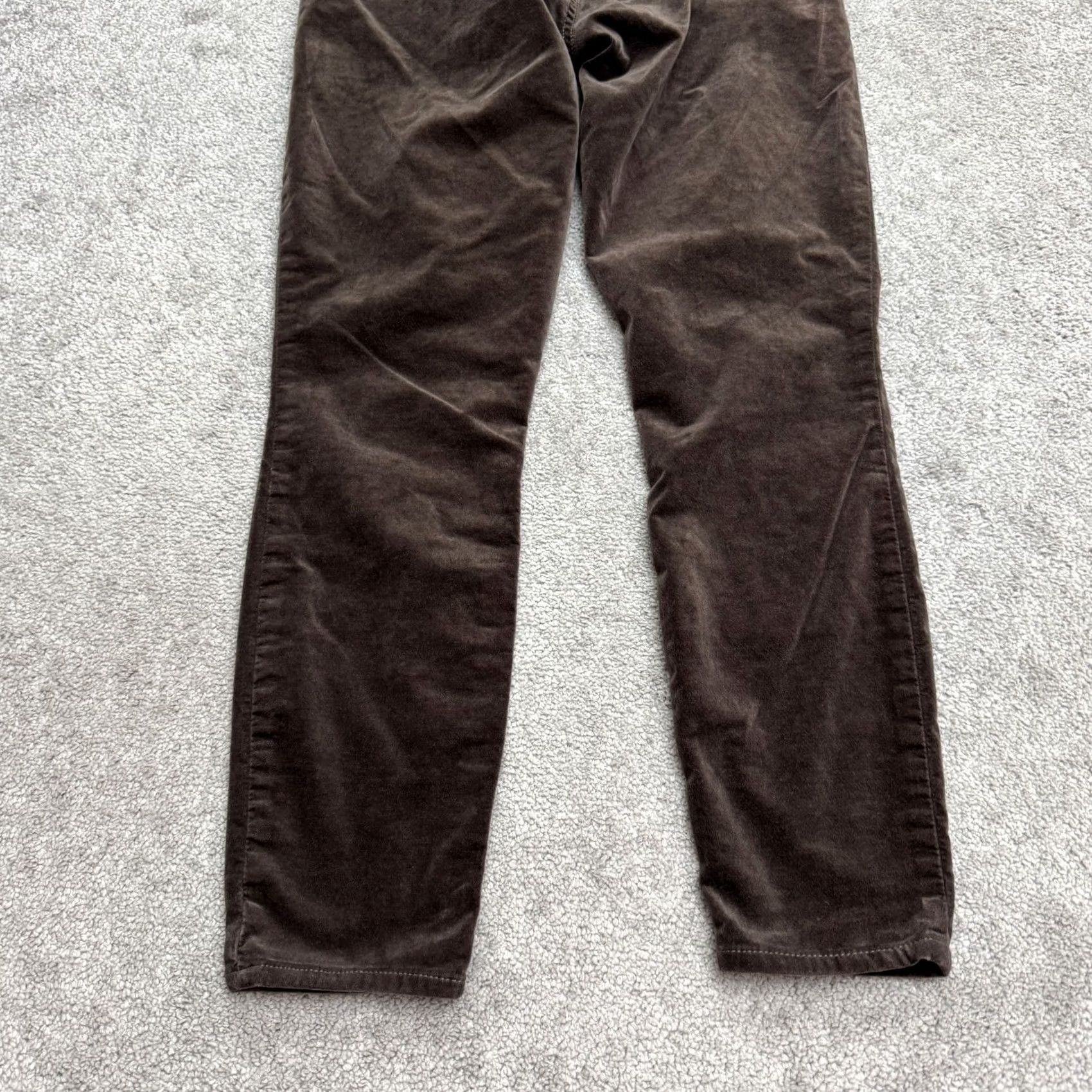 Gap Gap 1969 Pants Womens 30R Brown Velvet Velour Cotton High Rise Side Zip Legging Size 30" / US 8 / IT 44 - 4 Thumbnail