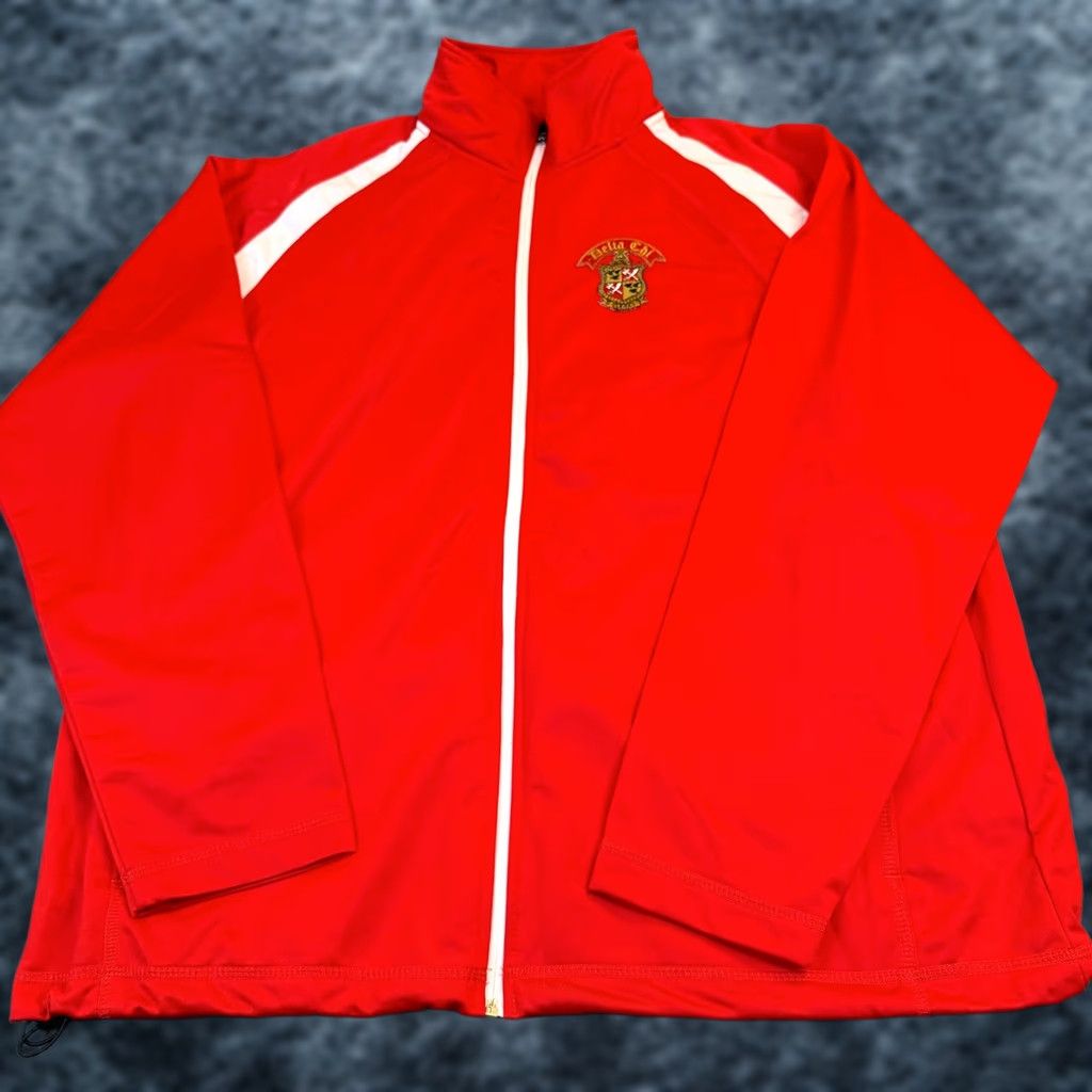 Delta Sport-Tek Delta Chi Fraternity Red Full Zip Track Jacket Men XL Jacket Size US XL / EU 56 / 4 - 1 Thumbnail