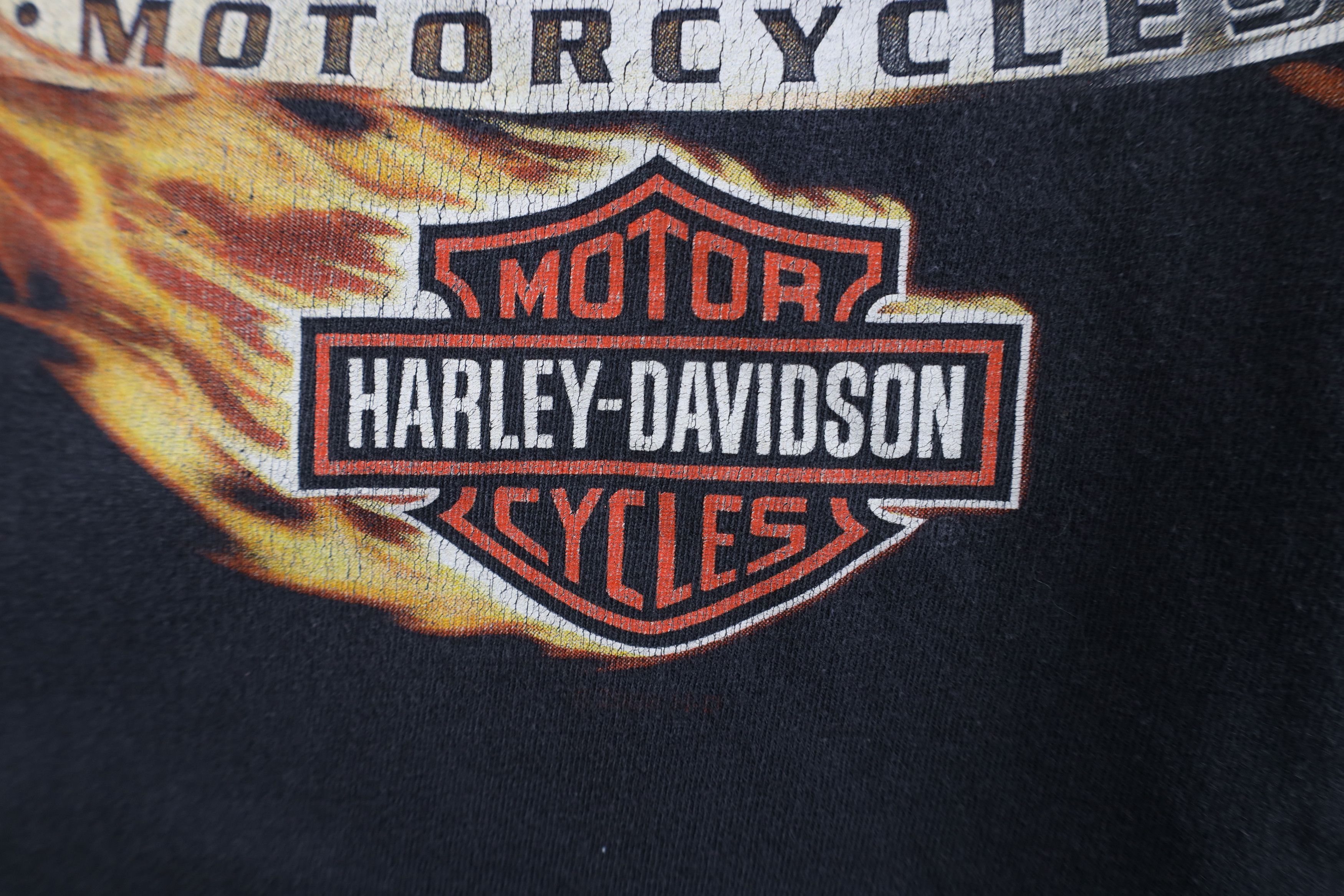 Harley Davidson Vintage Y2K Harley Davidson Fire Flames T-Shirt Cotton USA Size US L / EU 52-54 / 3 - 5 Thumbnail
