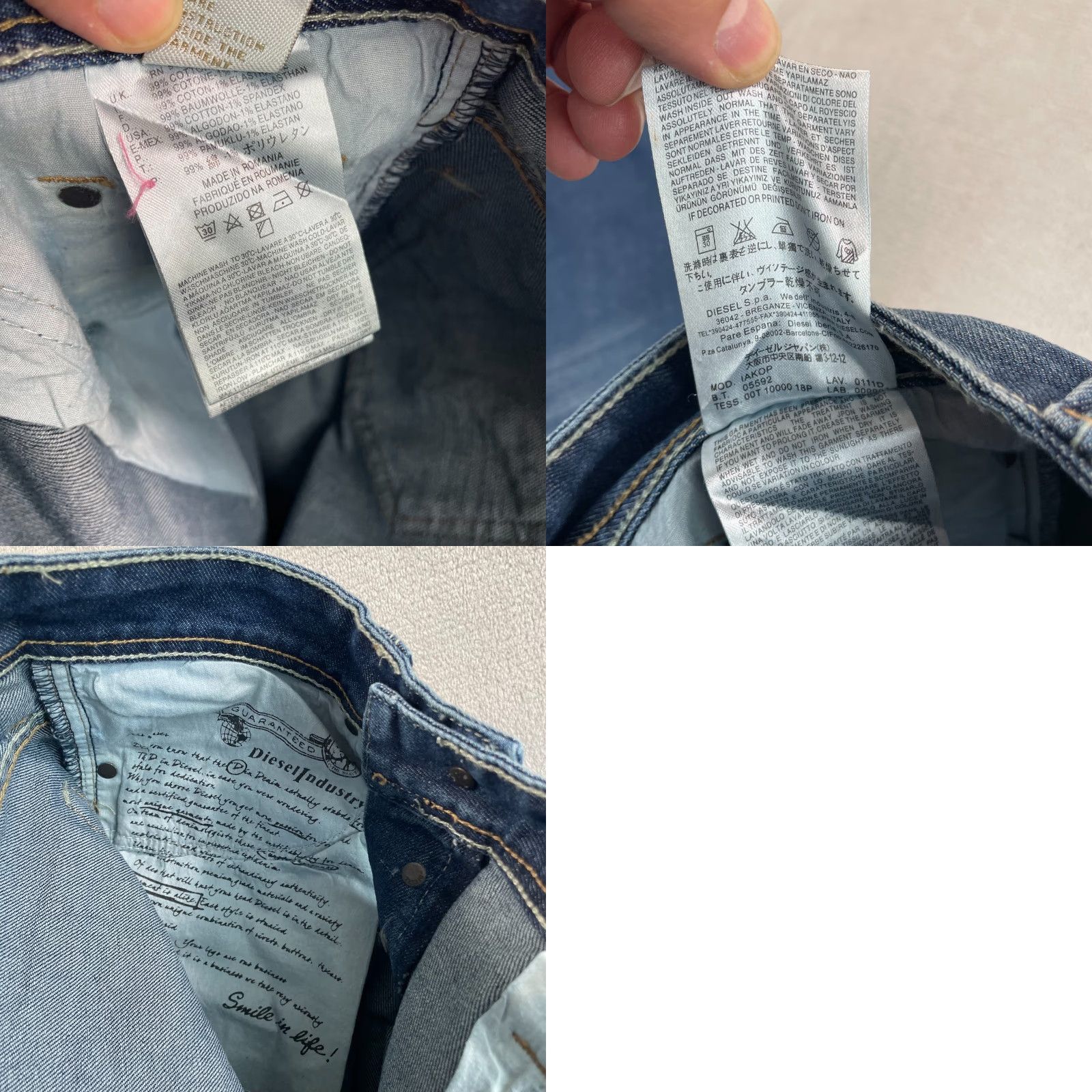Diesel Diesel LARKEE Regular Straight Jeans Men 30x32 Blue 0806P Denim NWT Size US 30 / EU 46 - 9 Thumbnail