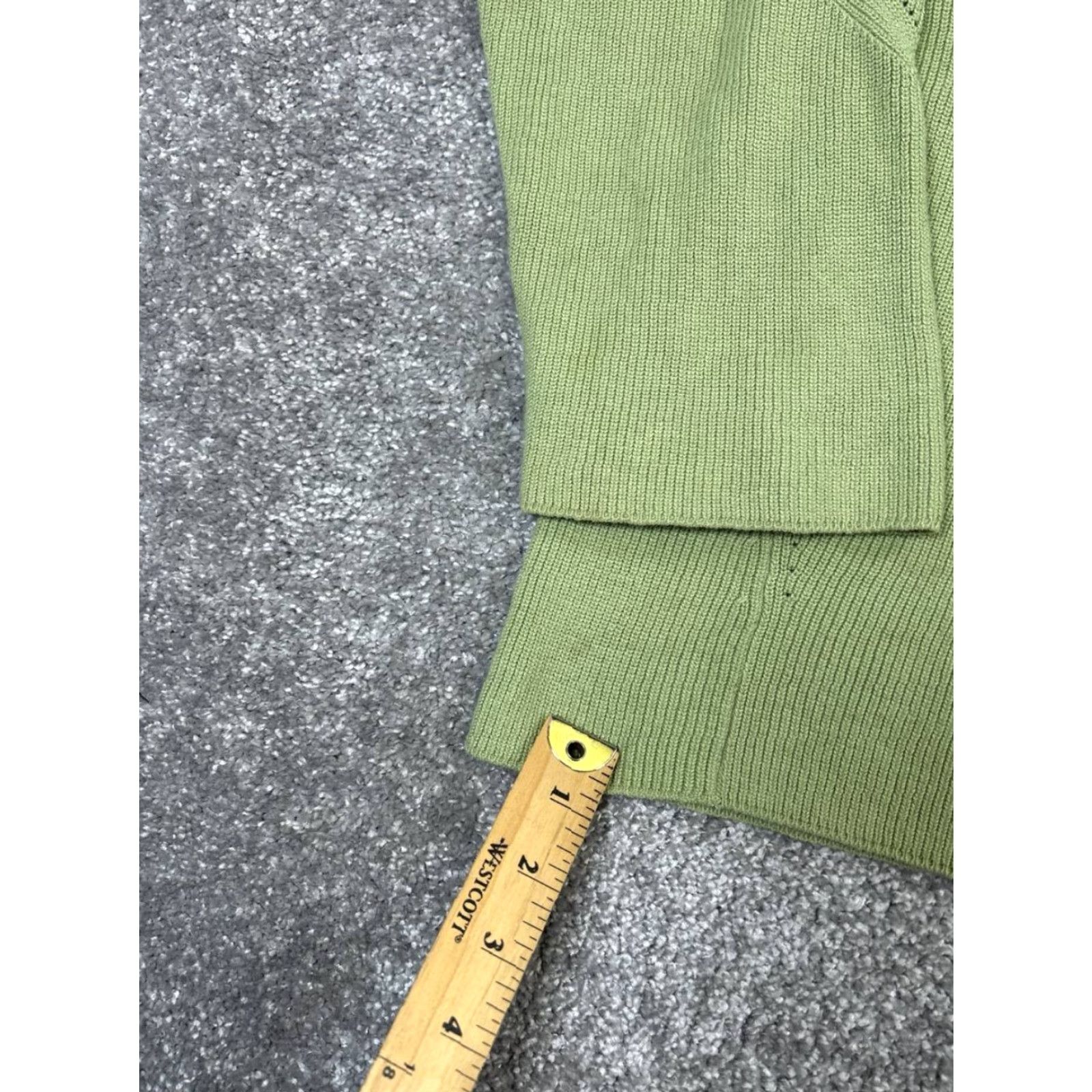Rag & Bone rag & bone Sweater Womens Medium Green Cotton Knit Pullover Pullover V-Neck Casual Fall Winter Spring Size M / US 6-8 / IT 42-44 - 5 Thumbnail