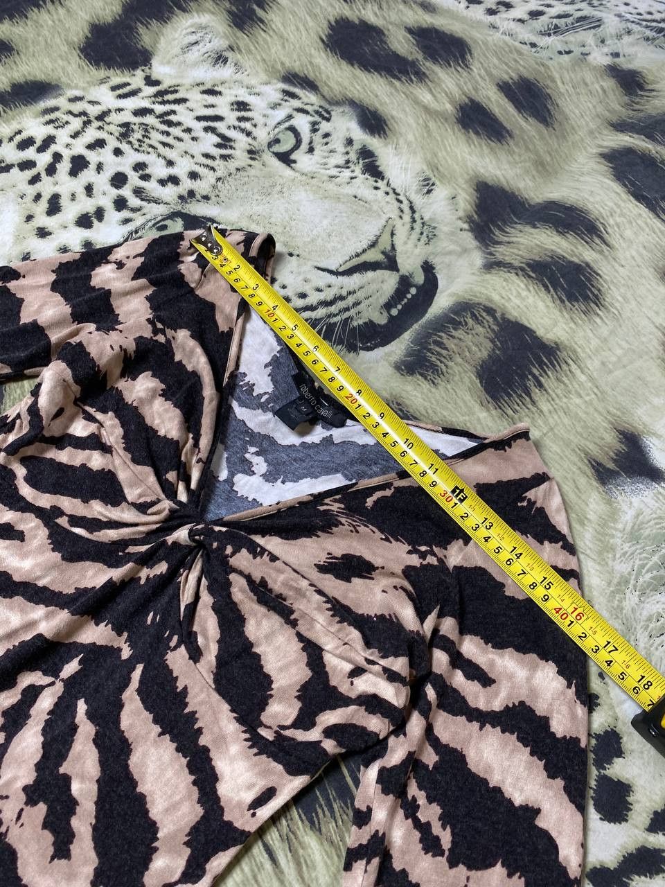 Roberto Cavalli ROBERTO CAVALLI Leopard Animal Print Wrap Dress Size M / US 6-8 / IT 42-44 - 12 Thumbnail