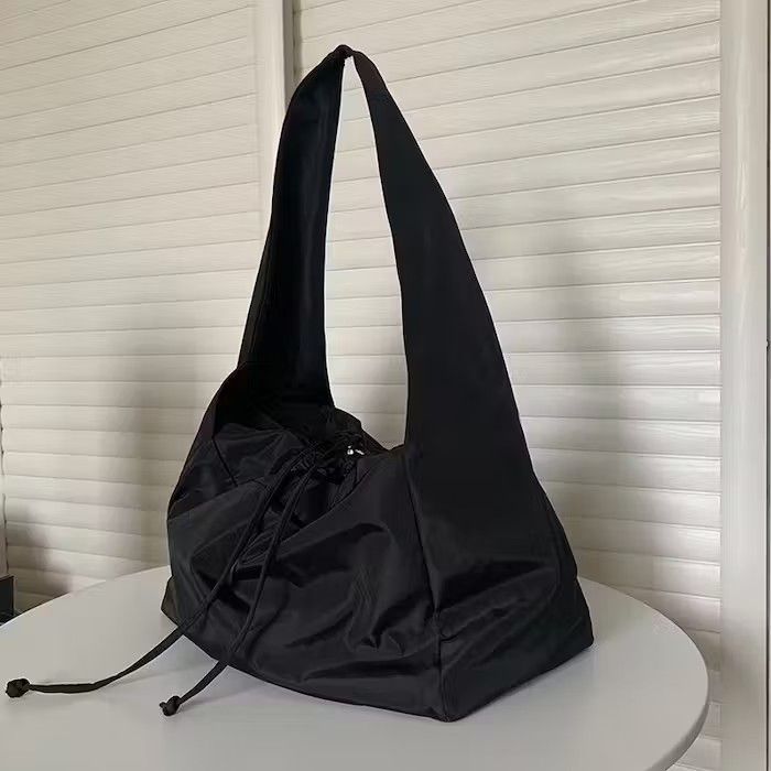 image of Vintage Oversized Crossbody Messenger Sling Bag in Black, Men's