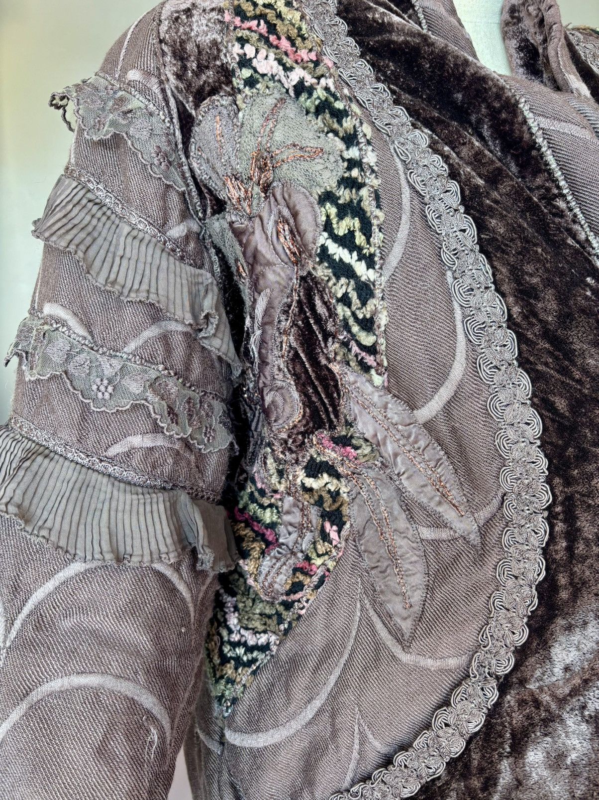 Designer × Vintage Vintage Dramatic Wearable Art Coat Jacket Size XXL / US 16-18 / IT 52-54 - 6 Thumbnail