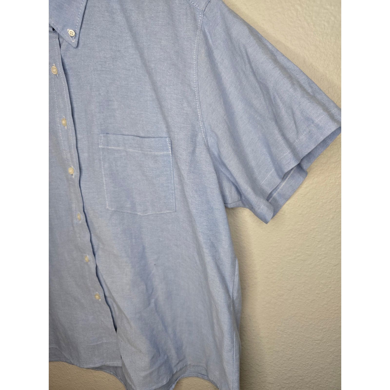 Vintage Red Kap Short Sleeve Button Down Mens XL Blue Workwear Shirt Size US XL / EU 56 / 4 - 2 Thumbnail