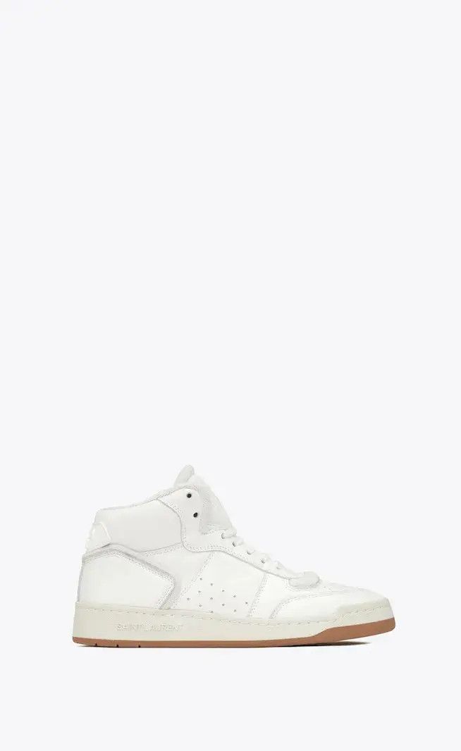Saint Laurent Paris oc11z1125 690797 SL/80 Mid-Top Sneakers in White Size US 6 / IT 36 - 1 Thumbnail