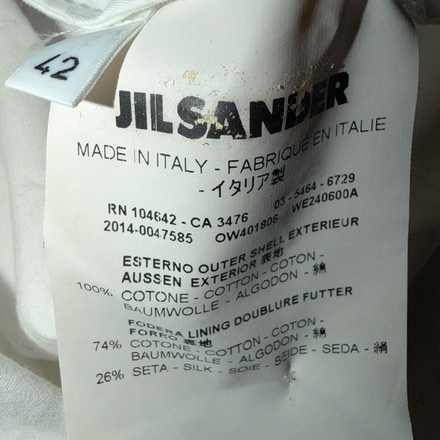 Jil Sander Jil sander Cotton Poplin Optic White Sunday Shirt Size M / US 6-8 / IT 42-44 - 3 Thumbnail