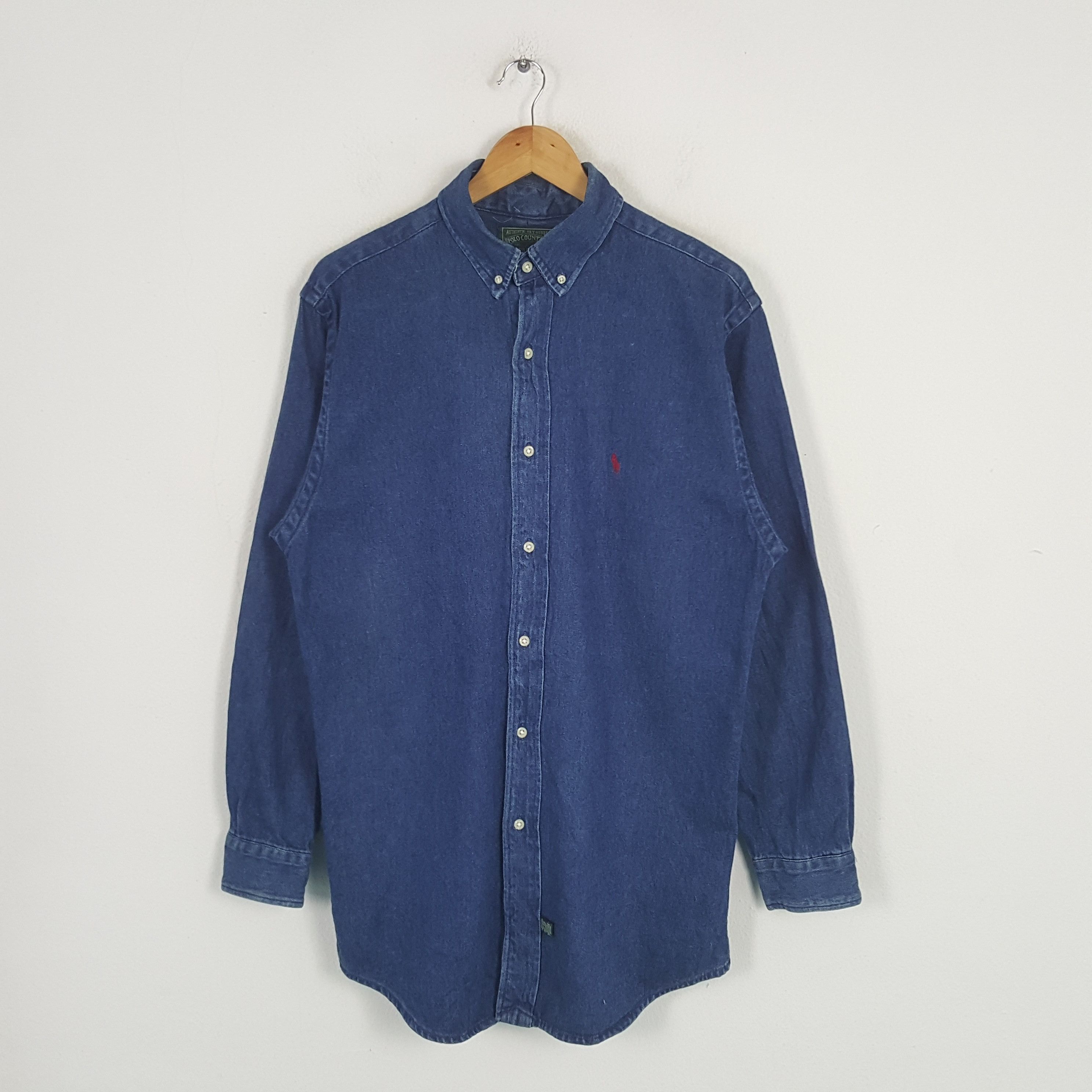 Polo Ralph Lauren Vintage Polo Ralph Lauren Denim Shirt Button Up C267N63 Size US XL / EU 56 / 4 - 1 Thumbnail
