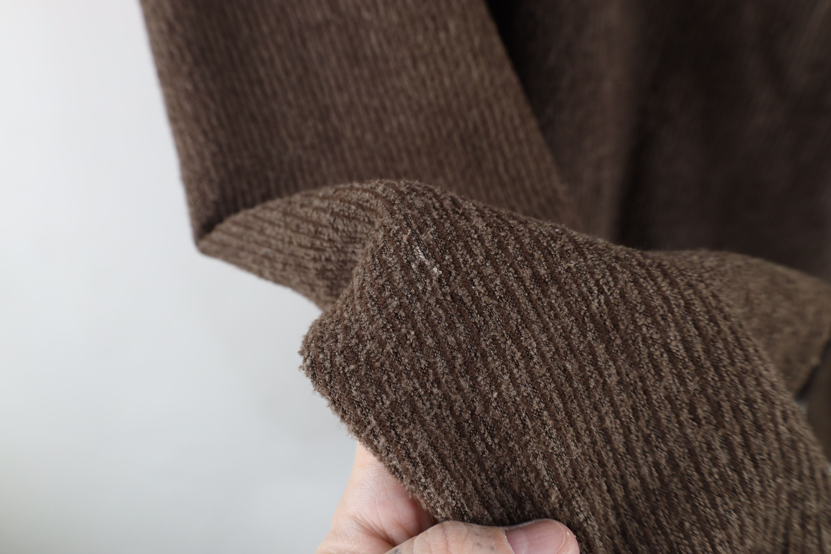 Vintage Vintage 90s Streetwear Ribbed Fleece Collared Sweater Brown Size US XXL / EU 58 / 5 - 7 Thumbnail