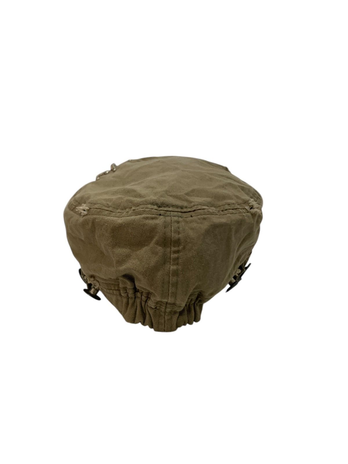 Japanese Brand 2000s Vintage Sun Faded Distressed Cadet Hat Studded Size ONE SIZE - 5 Thumbnail