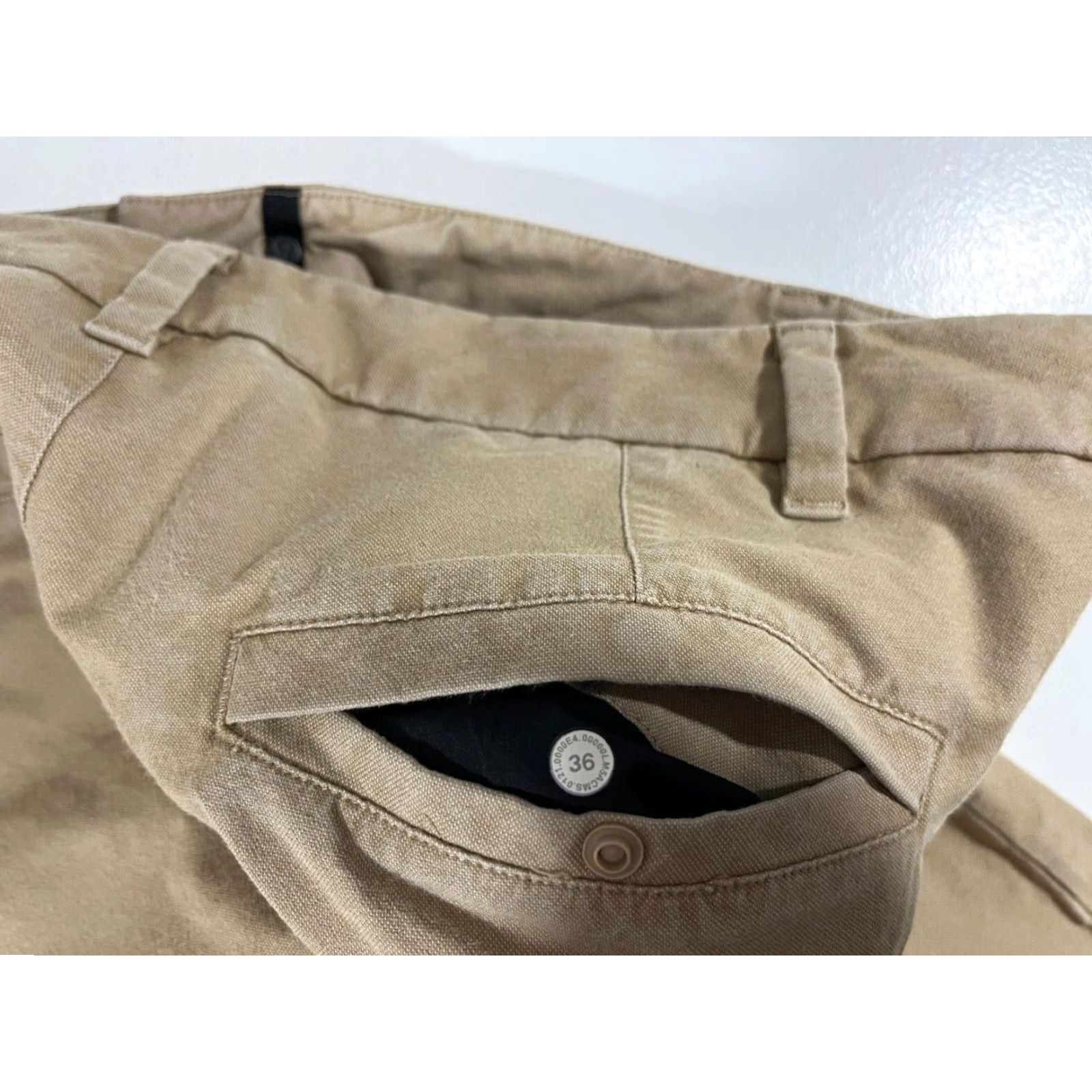 Lululemon Lululemon Men's Commission Pant Classic LM5ACMS 36x28 Tan Chino Cotton Blend Pants Straight Leg Size US 36 / EU 52 - 7 Thumbnail