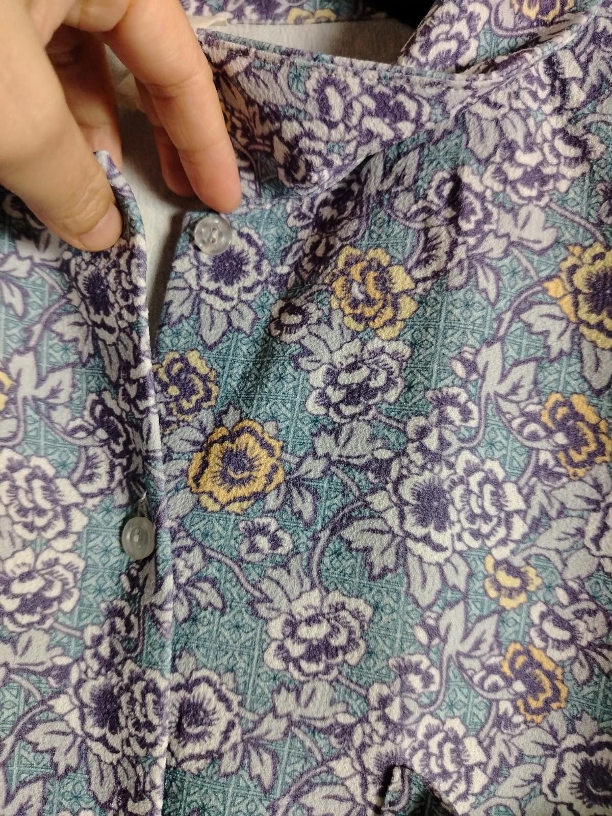 Asos ASOS Africa Women's Floral Shirt UK 12 Boxy Cropped Preowned Size M / US 6-8 / IT 42-44 - 7 Thumbnail