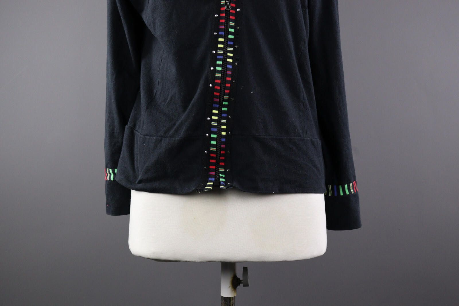 Carlo Colucci Carlo Colucci Woman Black Ruffle Cardigan Sweater Size 42 Size M / US 6-8 / IT 42-44 - 3 Thumbnail